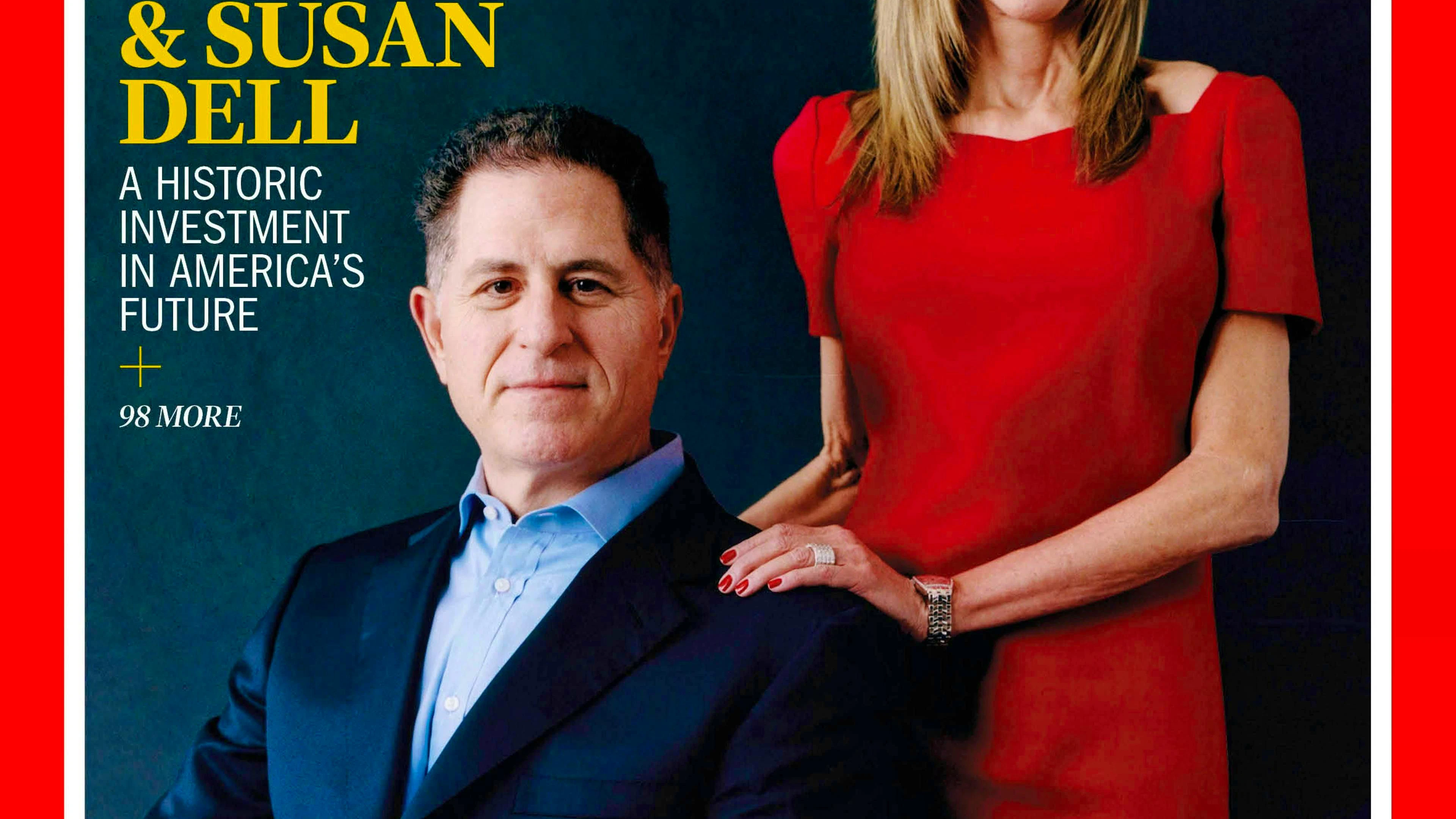 Le magazine "Time" consacrera sa <a target="_blank" rel="nofollow" href="https://time.com/collection/time100-philanthropy/2026/michael-dell-susan-dell/">couverture à</a> Michael et Susan Dell le 25 mai.