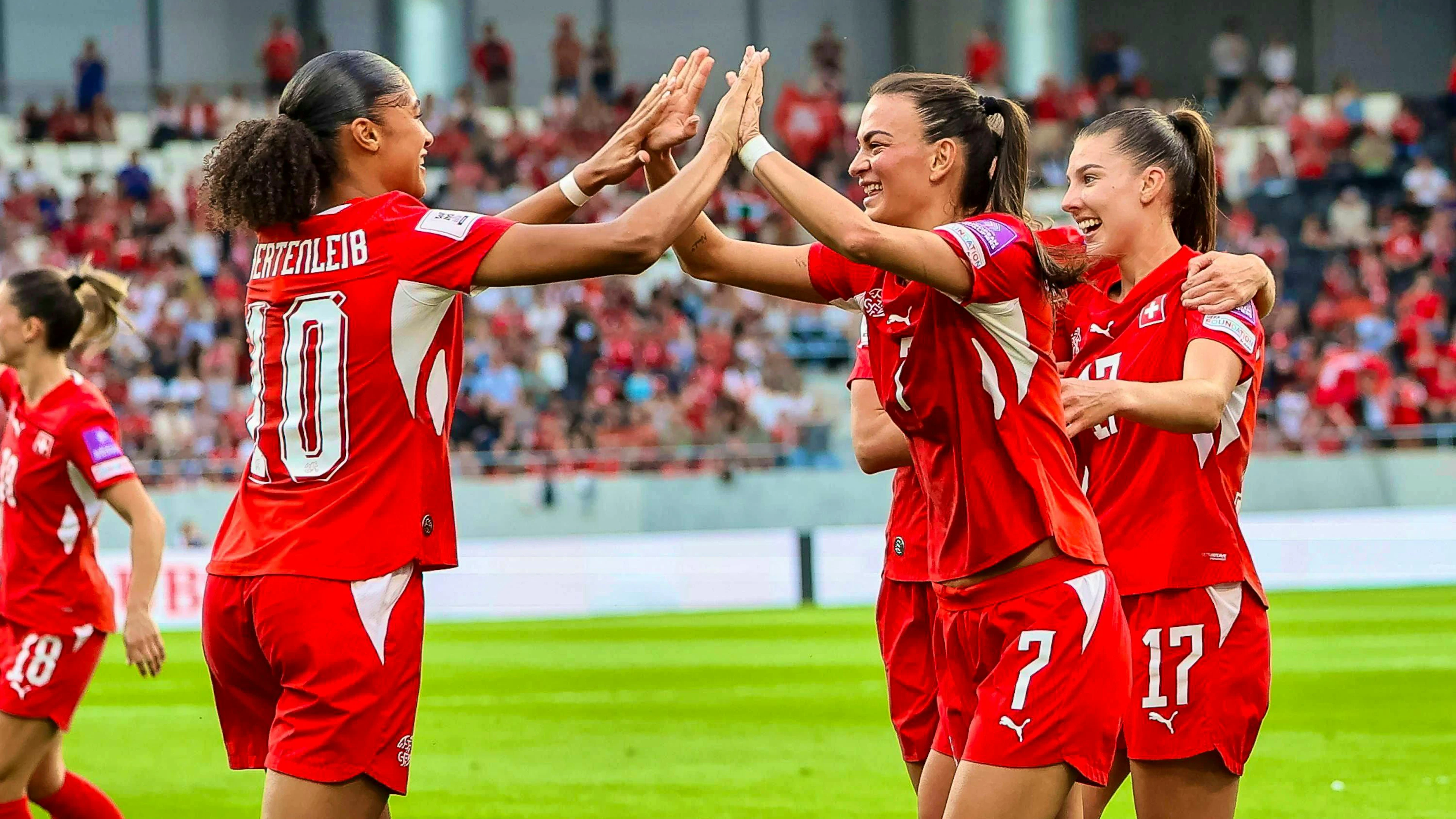 The Swiss women's national team has reason to celebrate.
