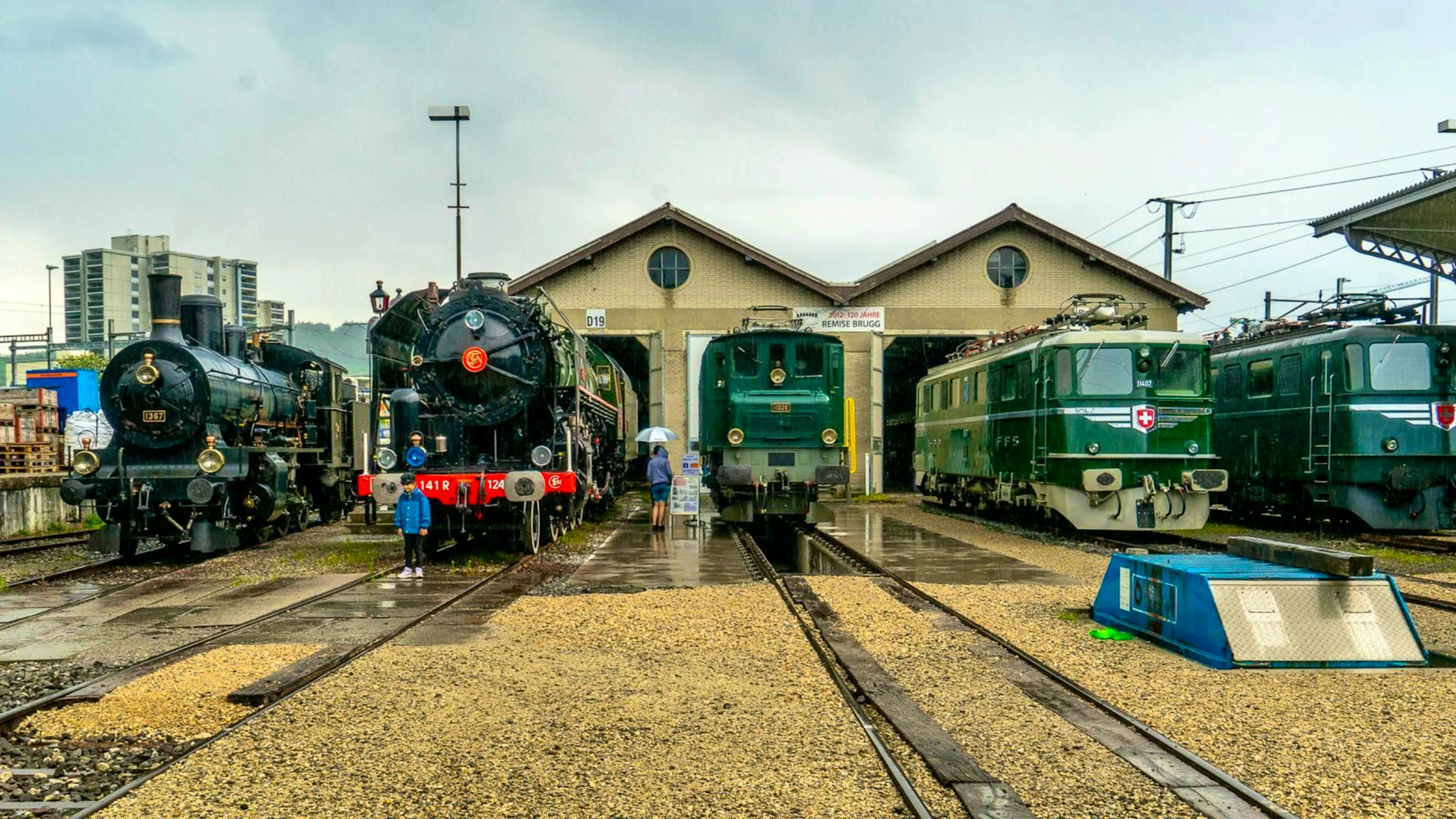 The Mikado 1244 association, founded in Brugg in 1975, is committed to preserving historic locomotives and brings Swiss railroad history to life on nostalgic trips.