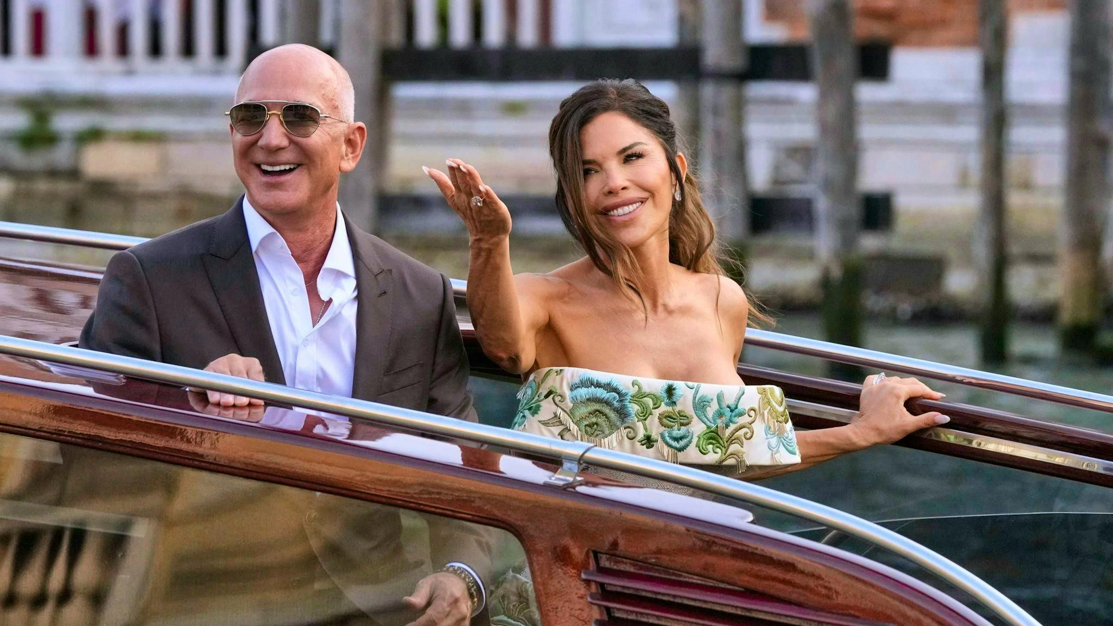 A year ago, Amazon billionaire Jeff Bezos and Laura Sánchez got married in Venice. (archive picture)