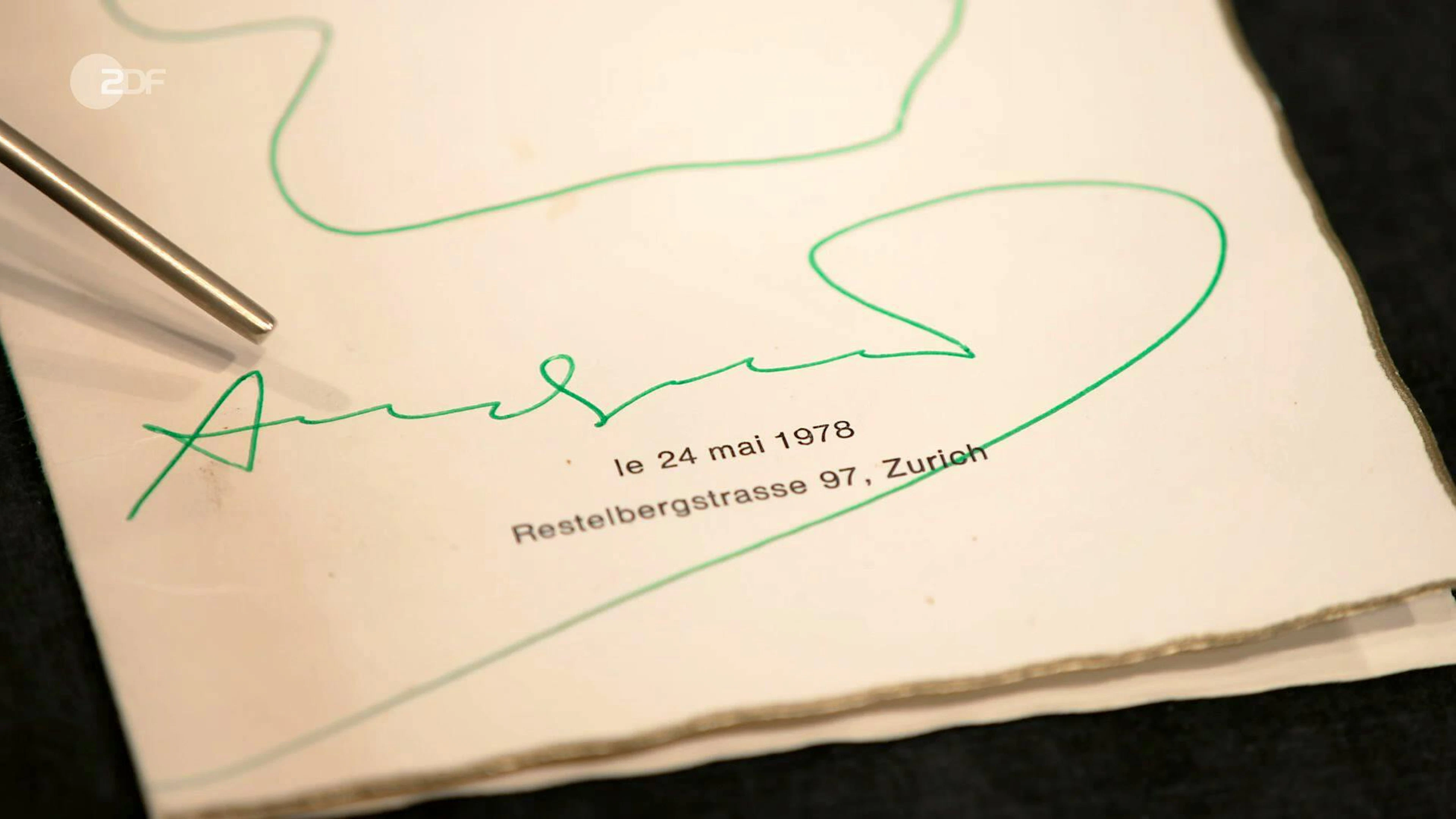 Das Dinner fand am 24. Mai 1978 statt, zwei Tage vor Ausstellungsbeginn des Pop-Art-Künstlers in Zürich.
