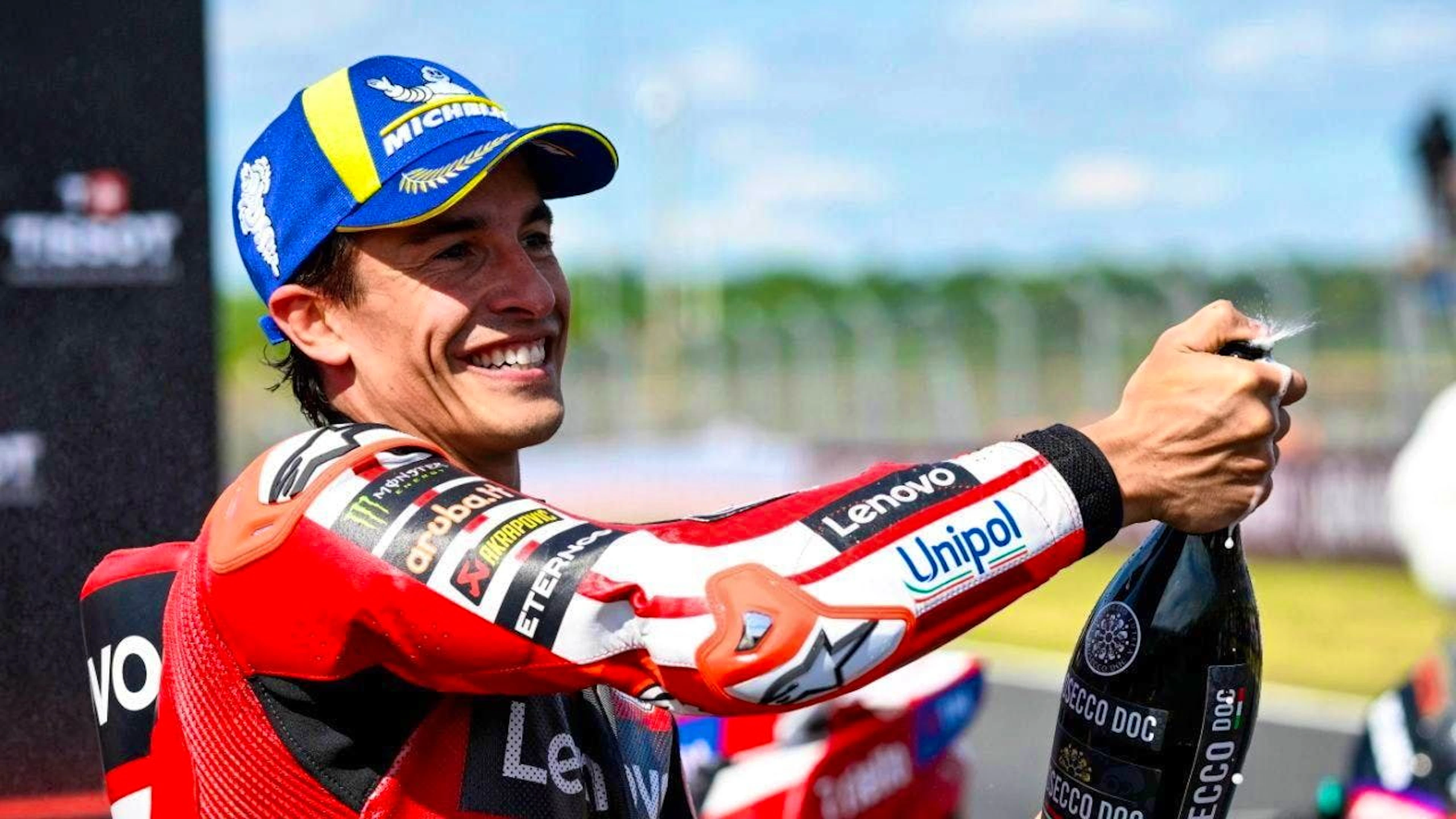 Marc Marquez pops the cork as winner for the first time since last September