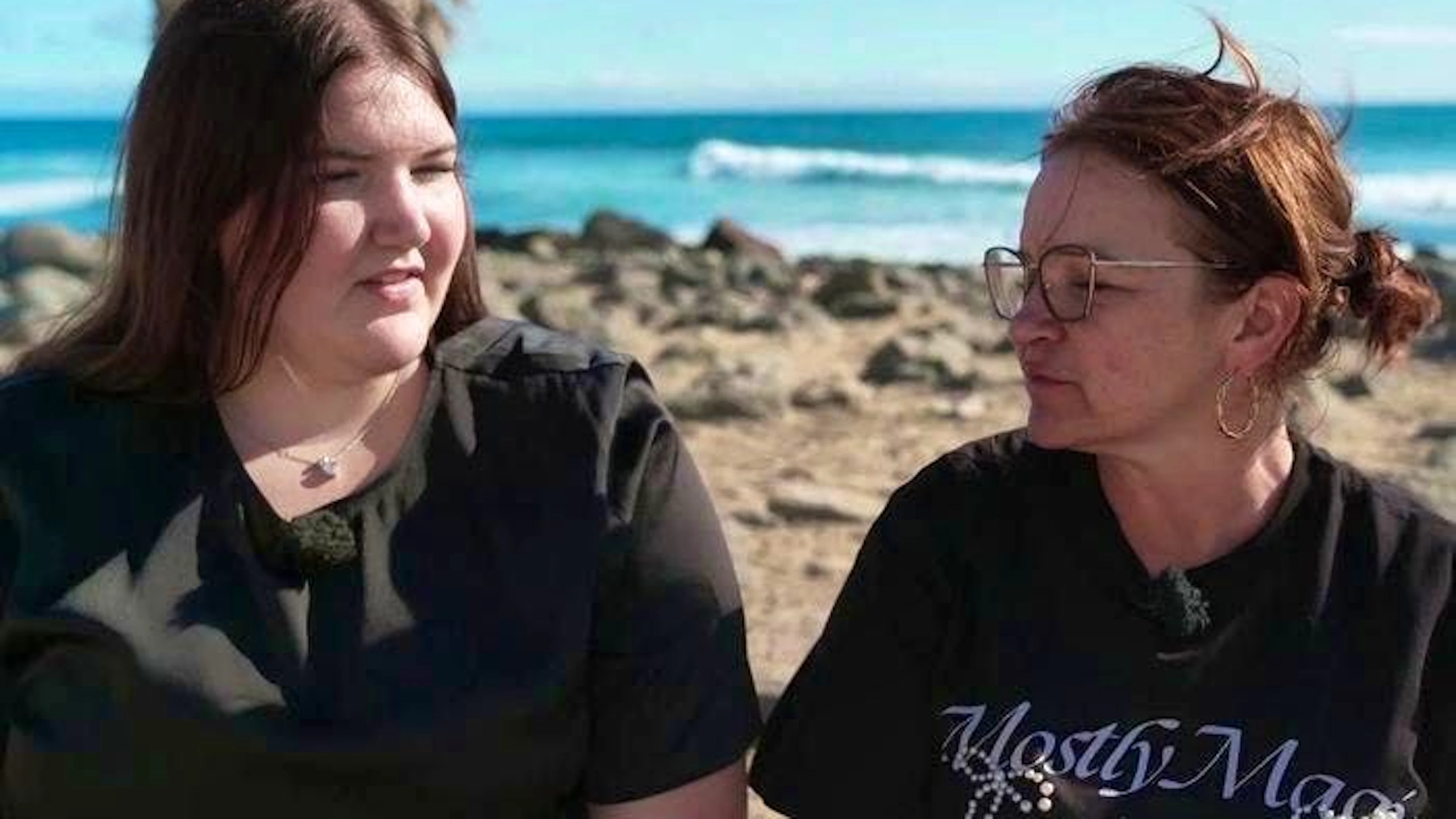 Stella (left) tells mom Sarah that she wants to move back to Germany.