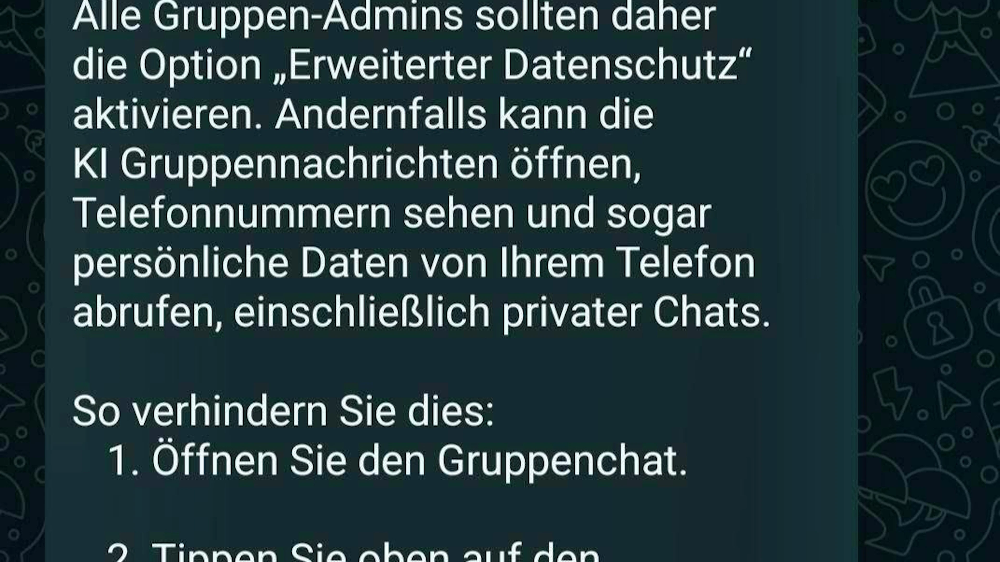 This WhatsApp chain letter is currently doing the rounds.