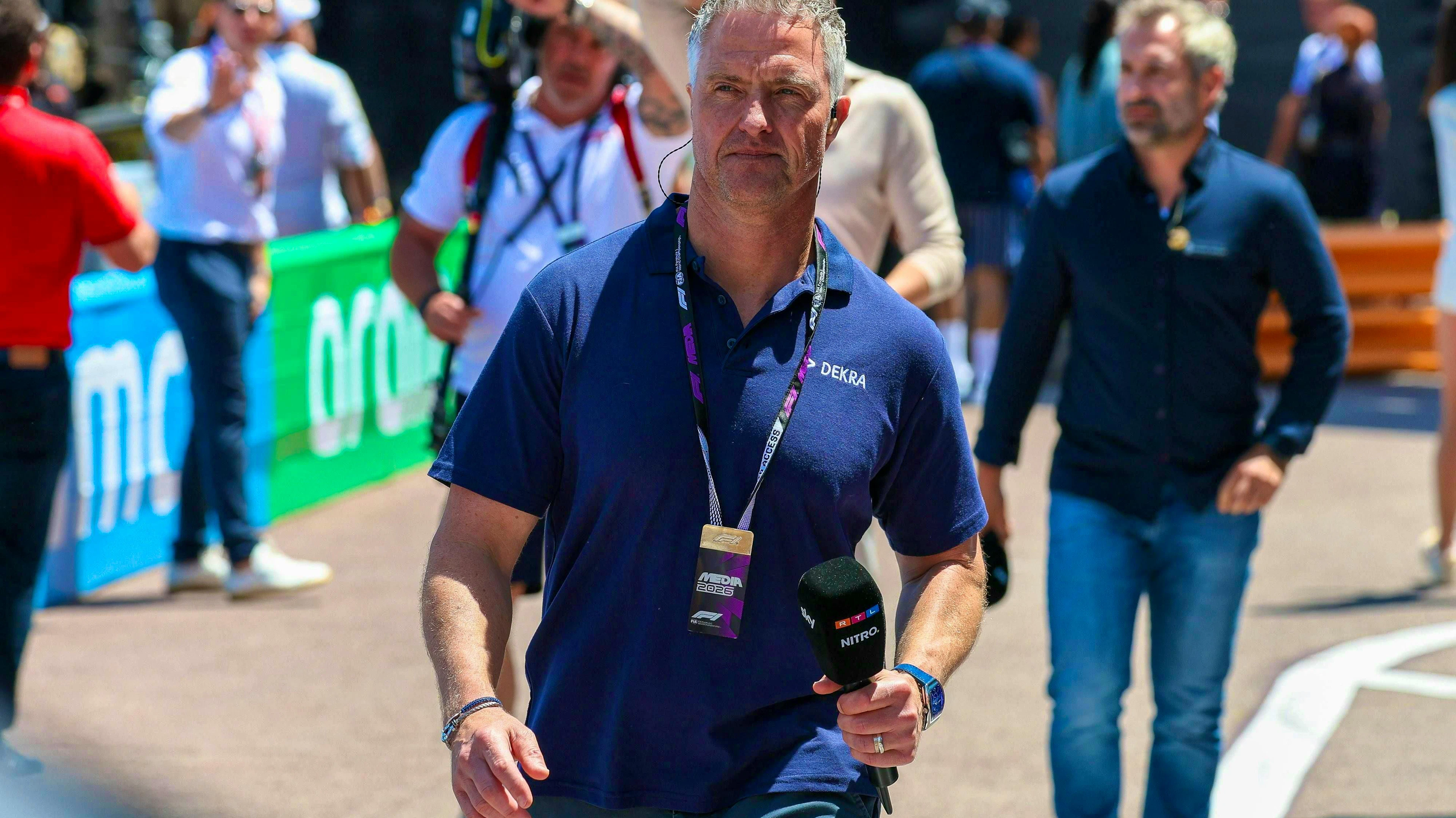 A few days after his wedding, former Formula 1 driver and TV pundit Ralf Schumacher visits the Monaco Grand Prix and watches the race on site.