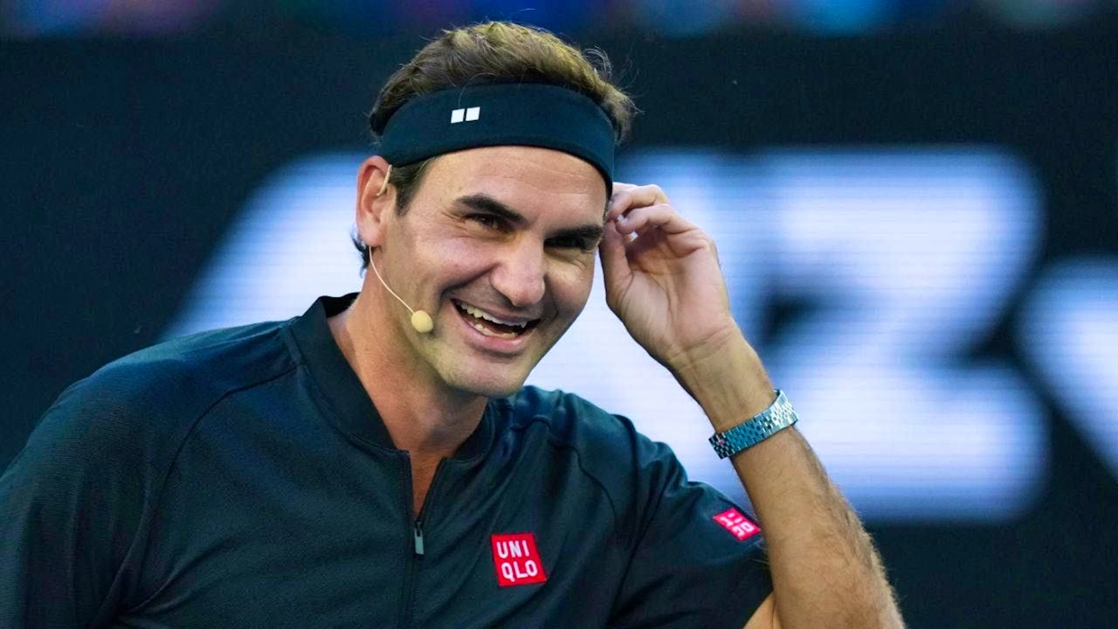 Roger Federer was already on court at the Australian Open in January