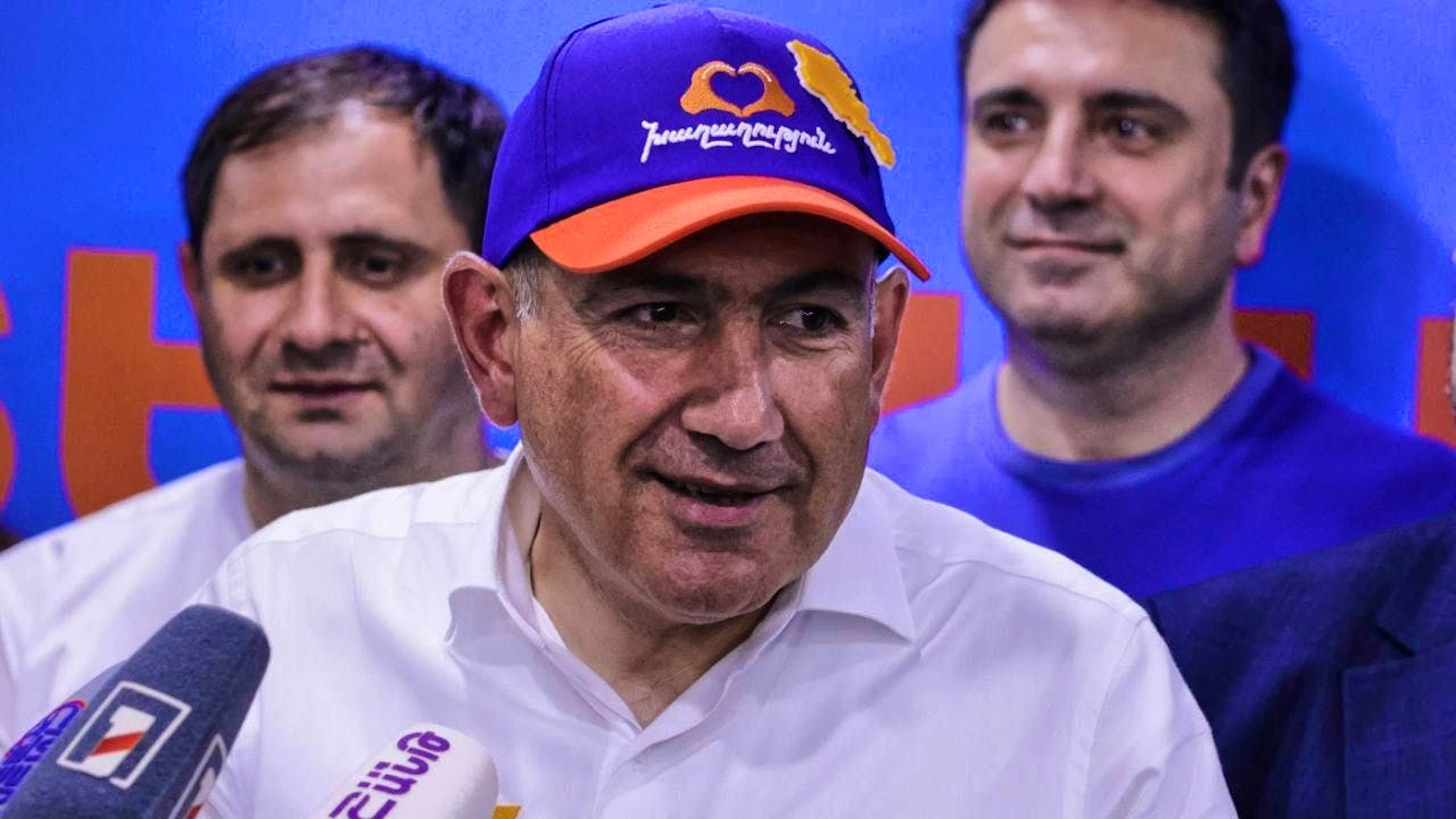 Armenian Prime Minister Nikol Pashinyan speaks at the headquarters of his Armenia Ruling Civil Contract party after the parliamentary elections. Photo: Anthony Pizzoferrato/AP/dpa