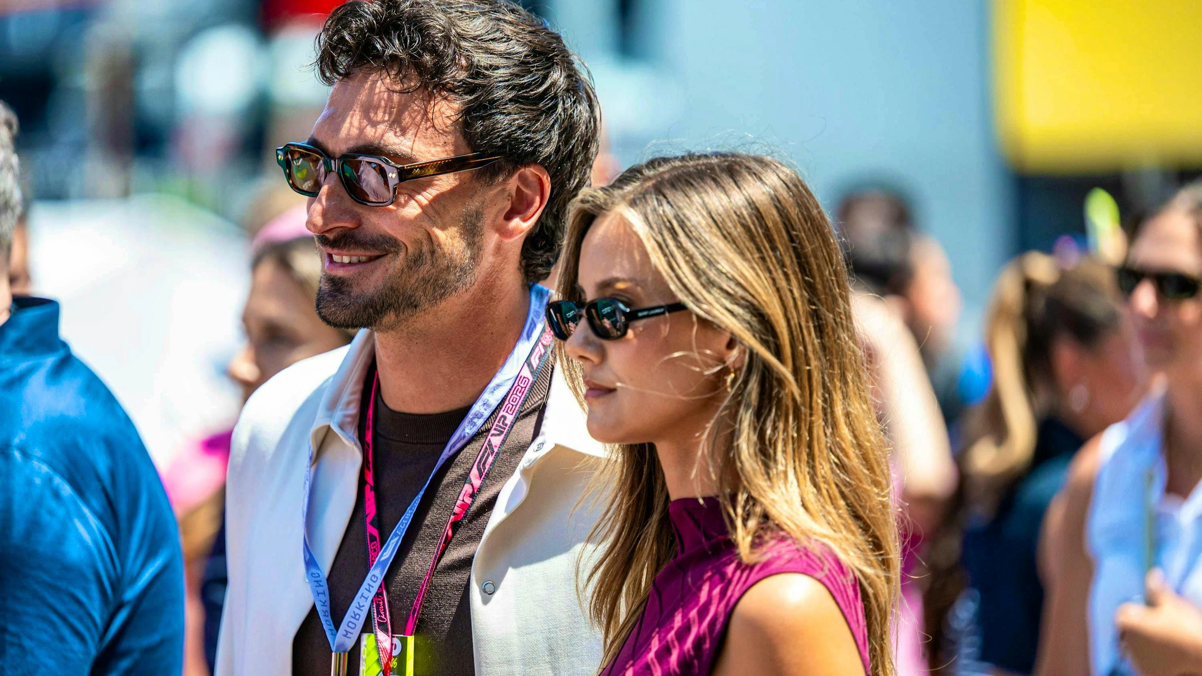 Also a Formula 1 fan: footballer Mats Hummels with girlfriend Nicola Cavanis.