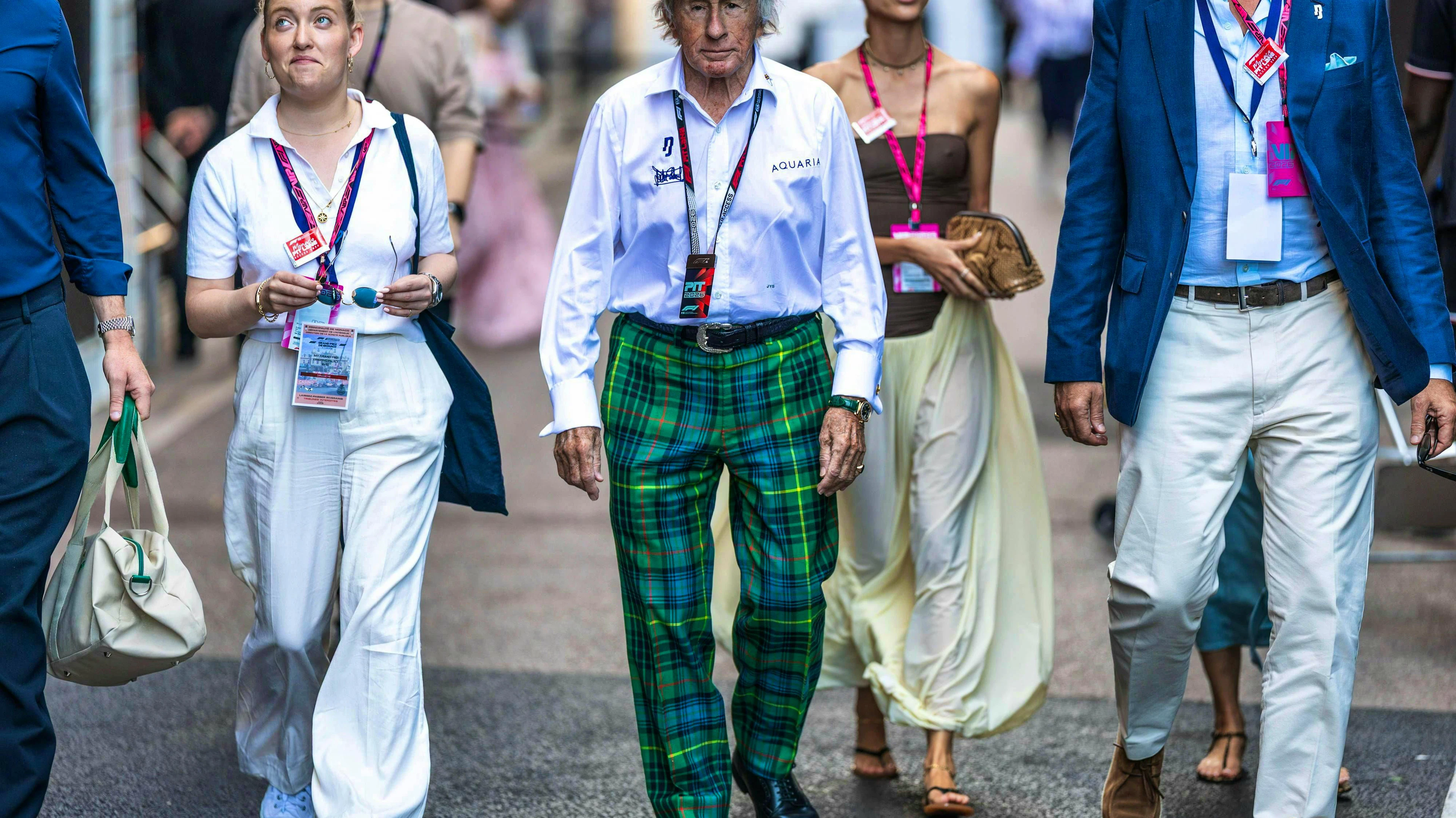 Not missing out on the spectacle: Racing legend Sir Jackie Stewart.