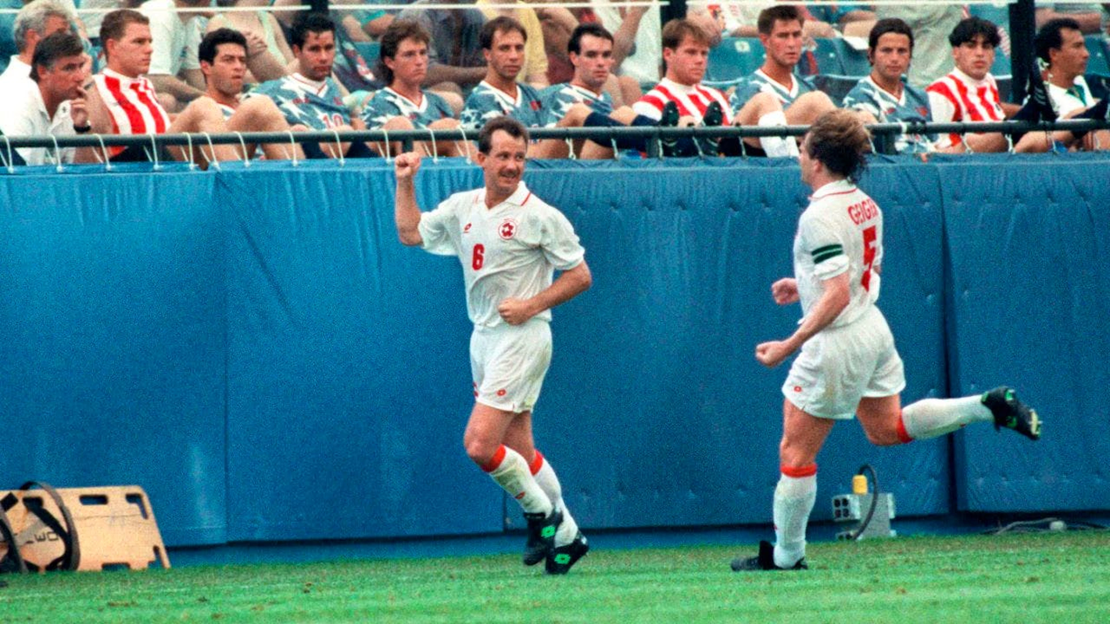 Bregy (à gauche) et Geiger ont brillé lors du Mondial 1994