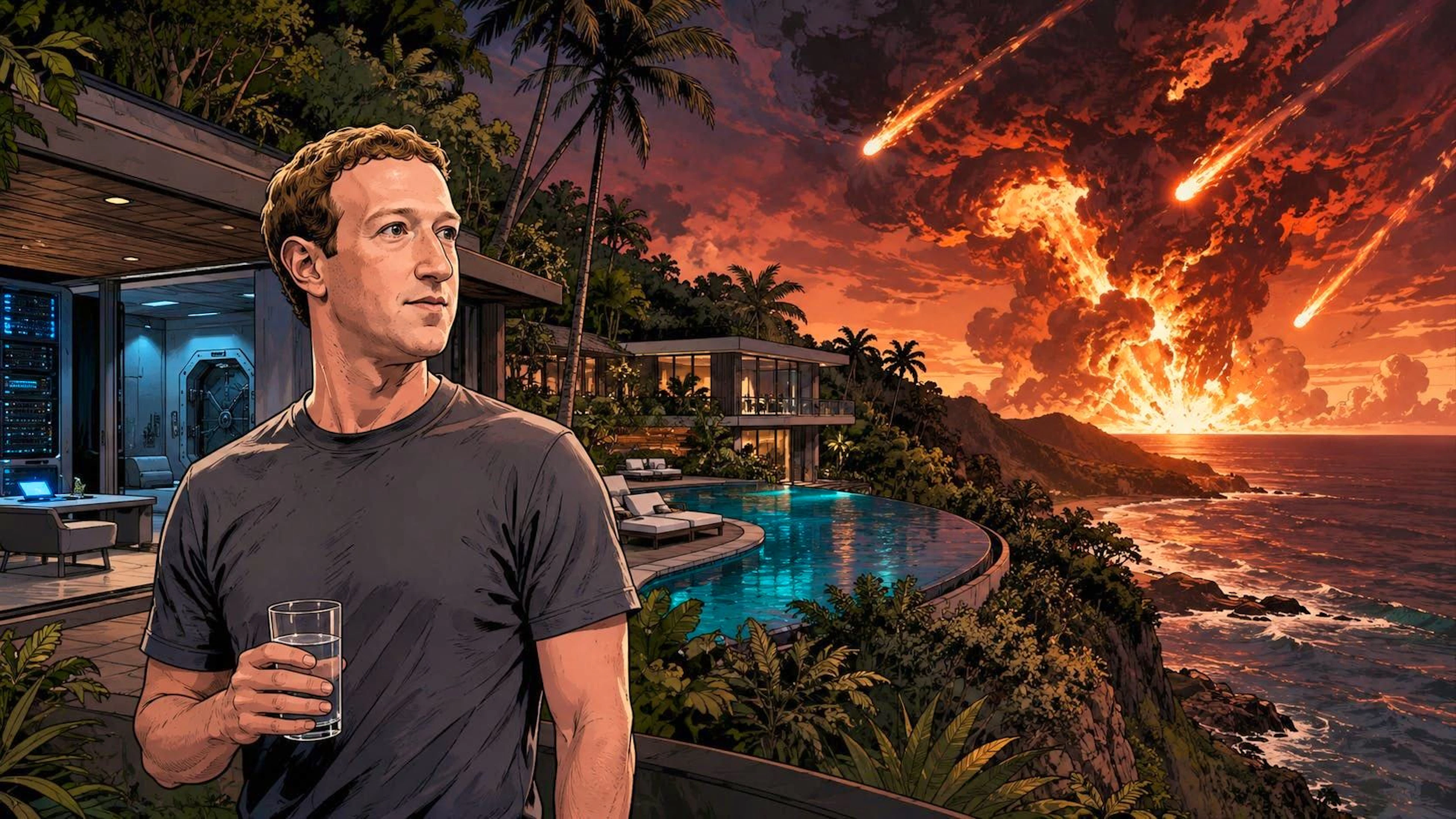 Mark Zuckerberg guarderà ancora il mare con tanta calma quando la fine incombe?