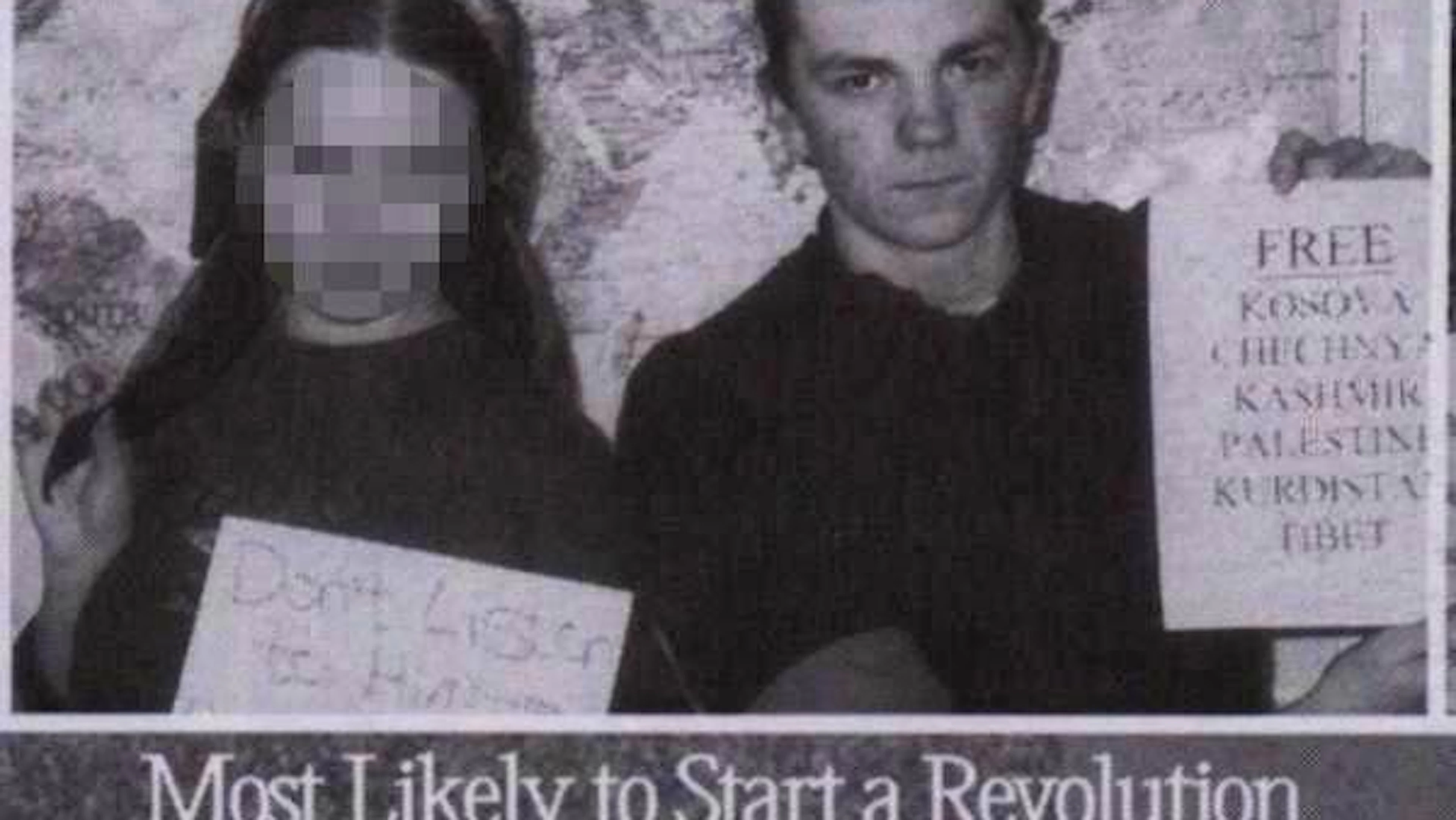 Graham Platner dans l'annuaire de son école de 2003.
