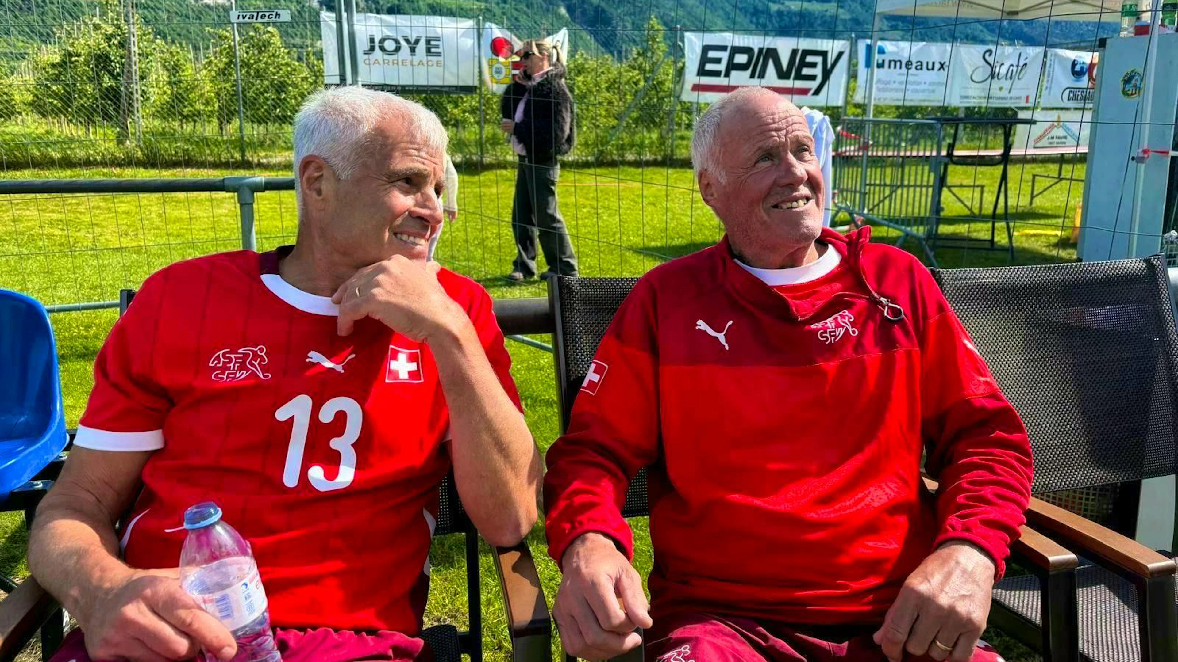 GC and national team legends: Roger Wehrli (right) and his buddy Andy Egli. 