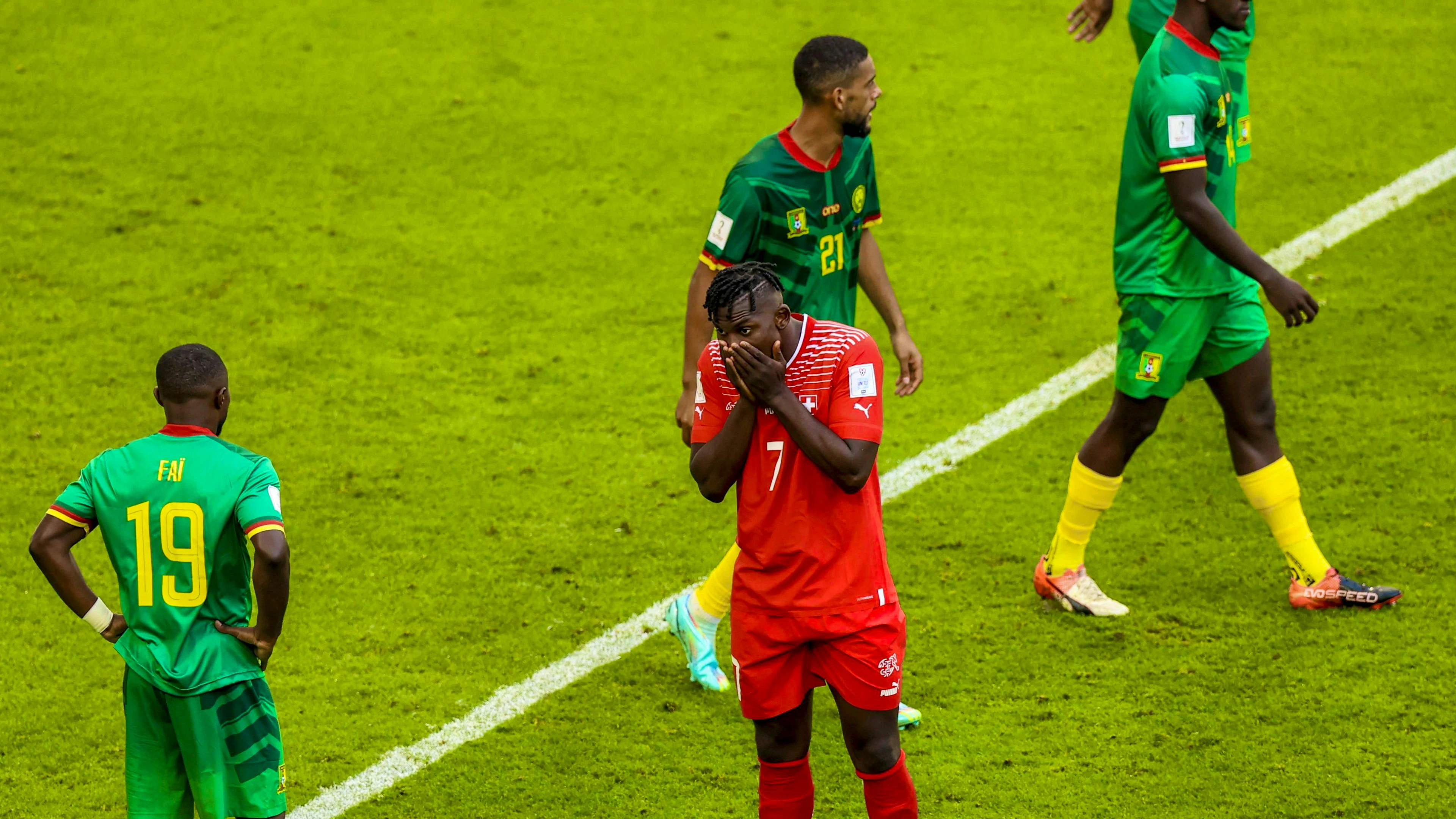 Breel Embolo's "jubilation" after his goal against Cameroon.