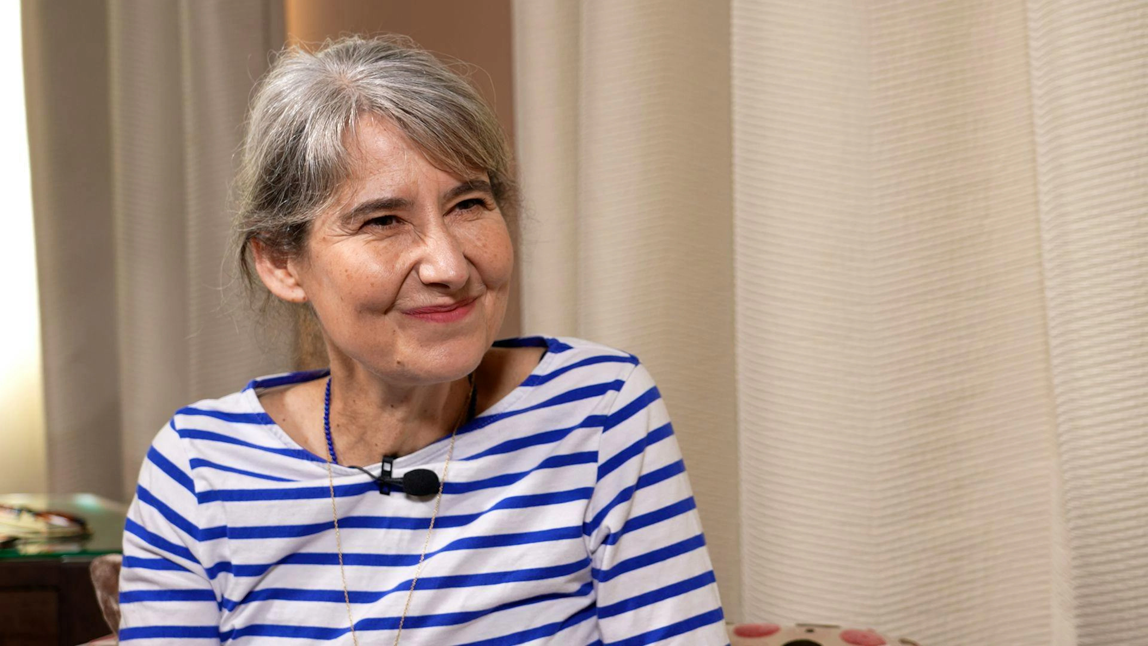 La réalisatrice Laetitia Masson à l'heure de l'interview pour blue News.