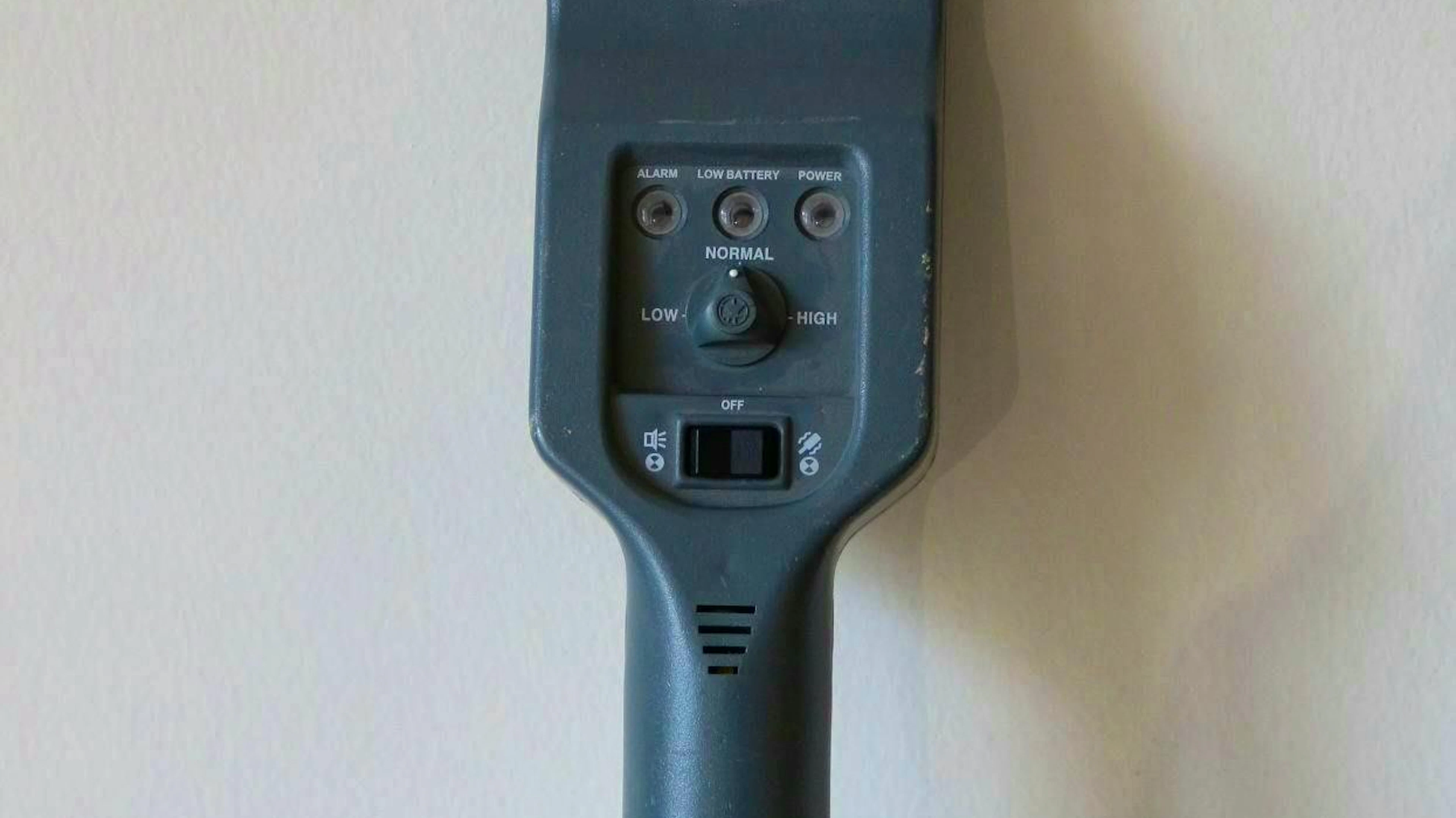 A metal detector.