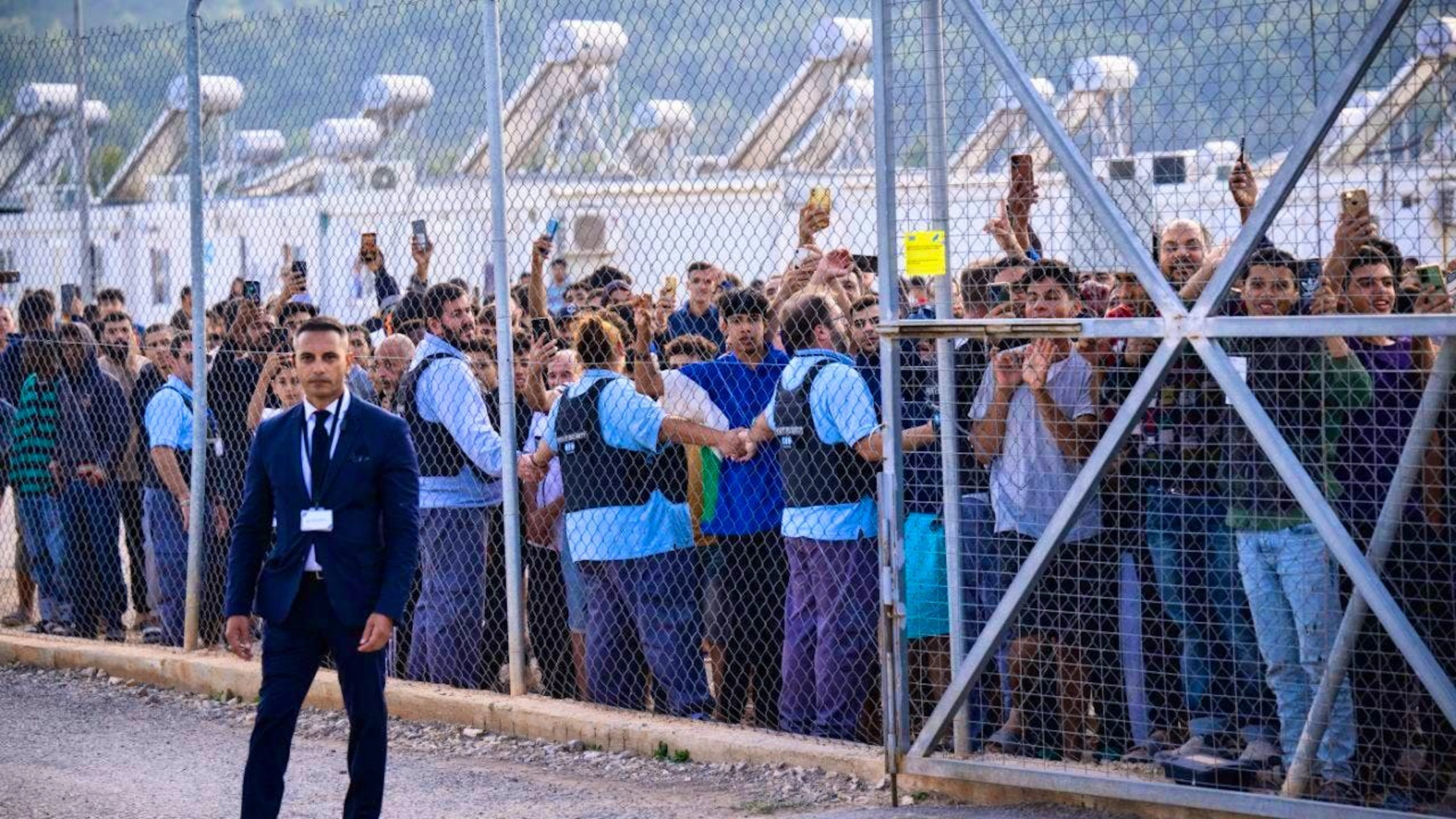 Residents of the refugee camp in Malakasa, north of Athens. (File photo)