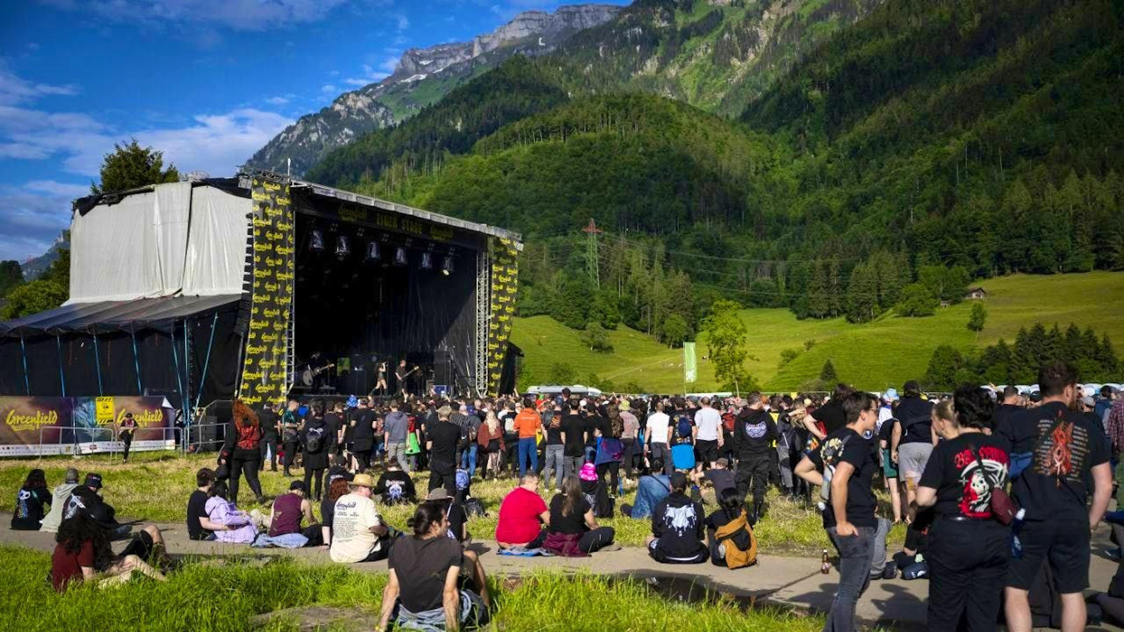 The Greenfield Festival in Interlaken (BE), pictured here, kicks off the Swiss open-air season together with Festi'Neuch. (Archive photo)