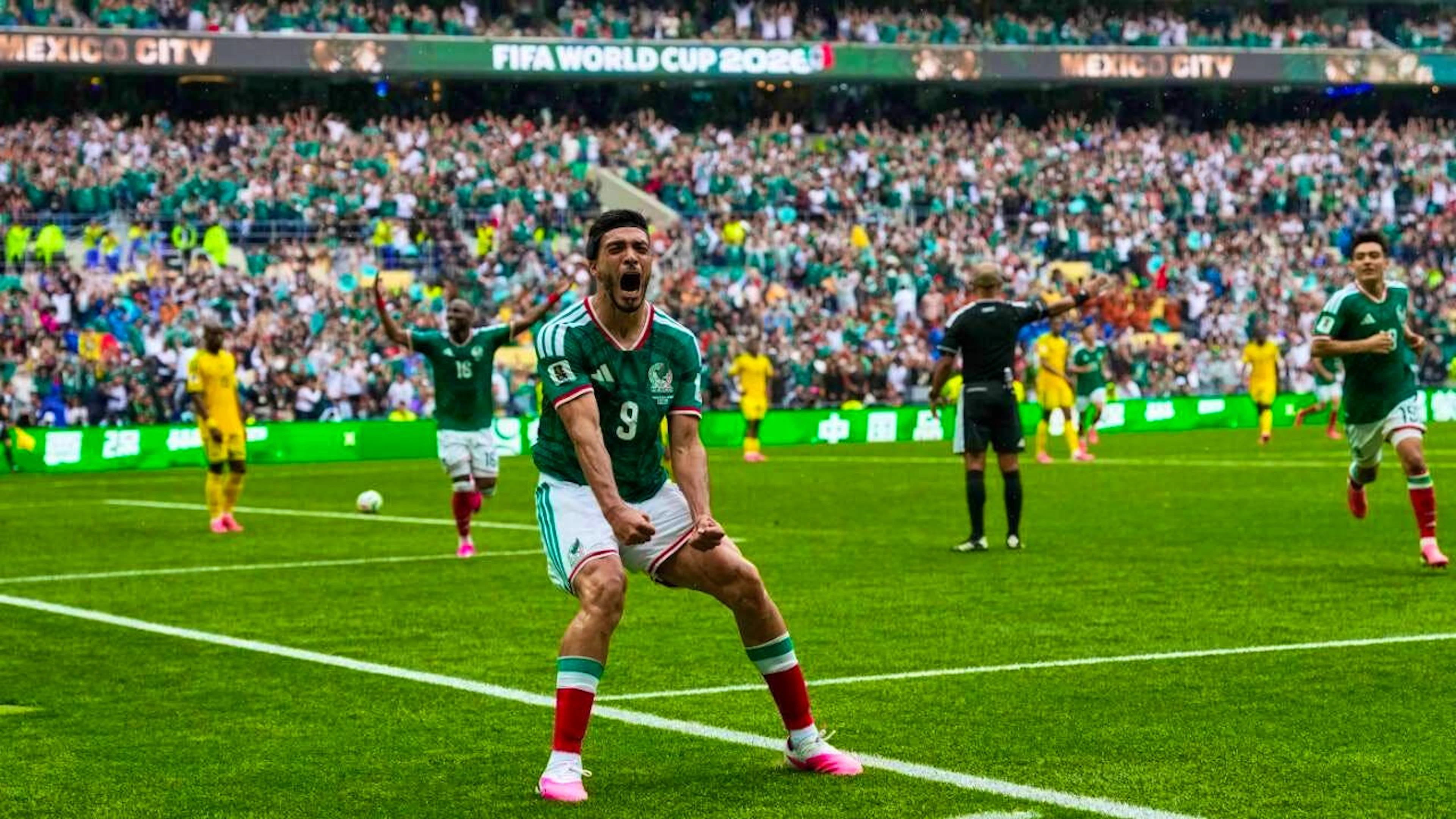 Raúl Jiménez sparks jubilation at Azteca Stadium with his goal to make it 2-0