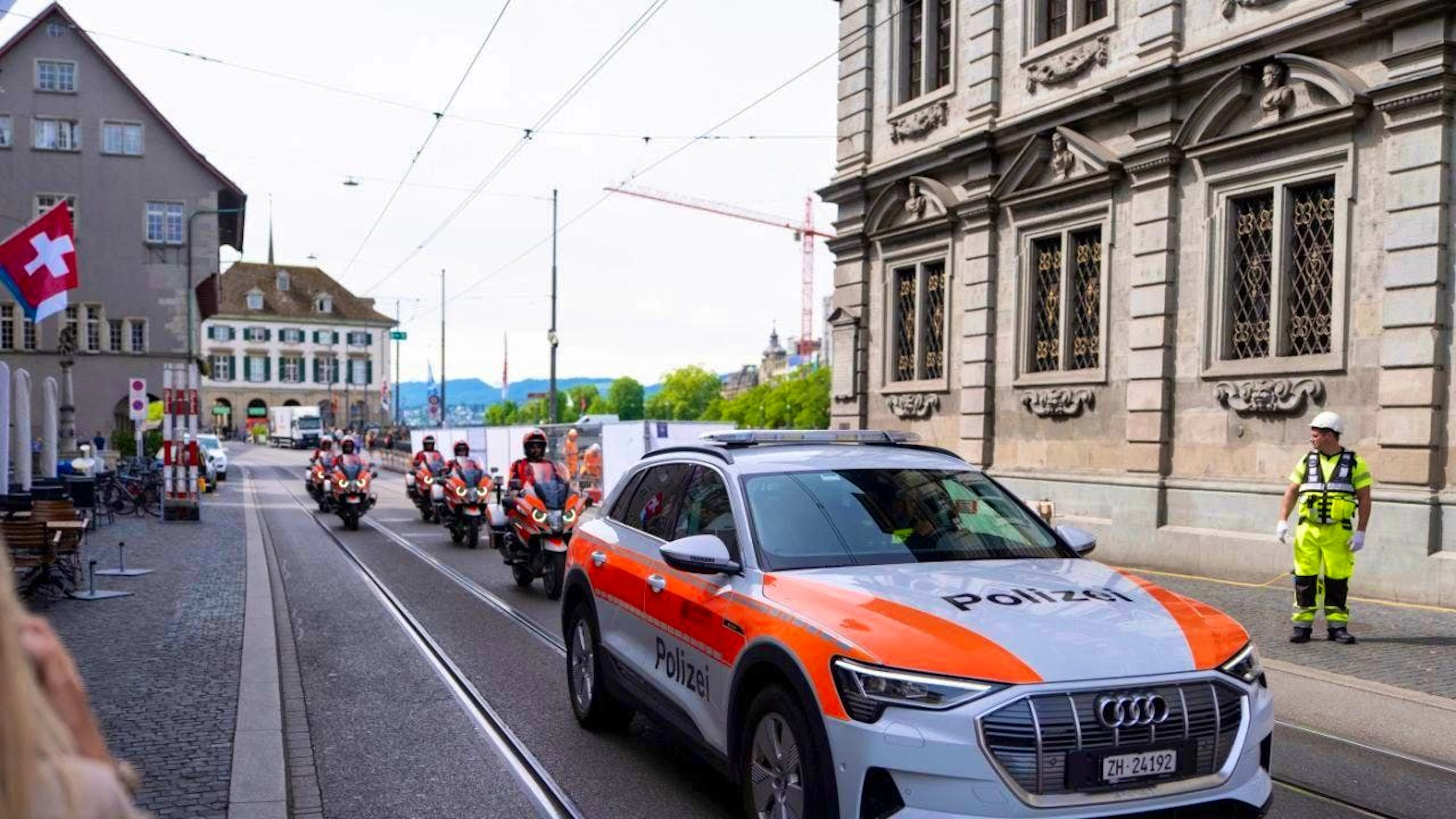 The security presence for Donald Trump Jr.’s private meeting in Zurich in early June was very large. (File photo)