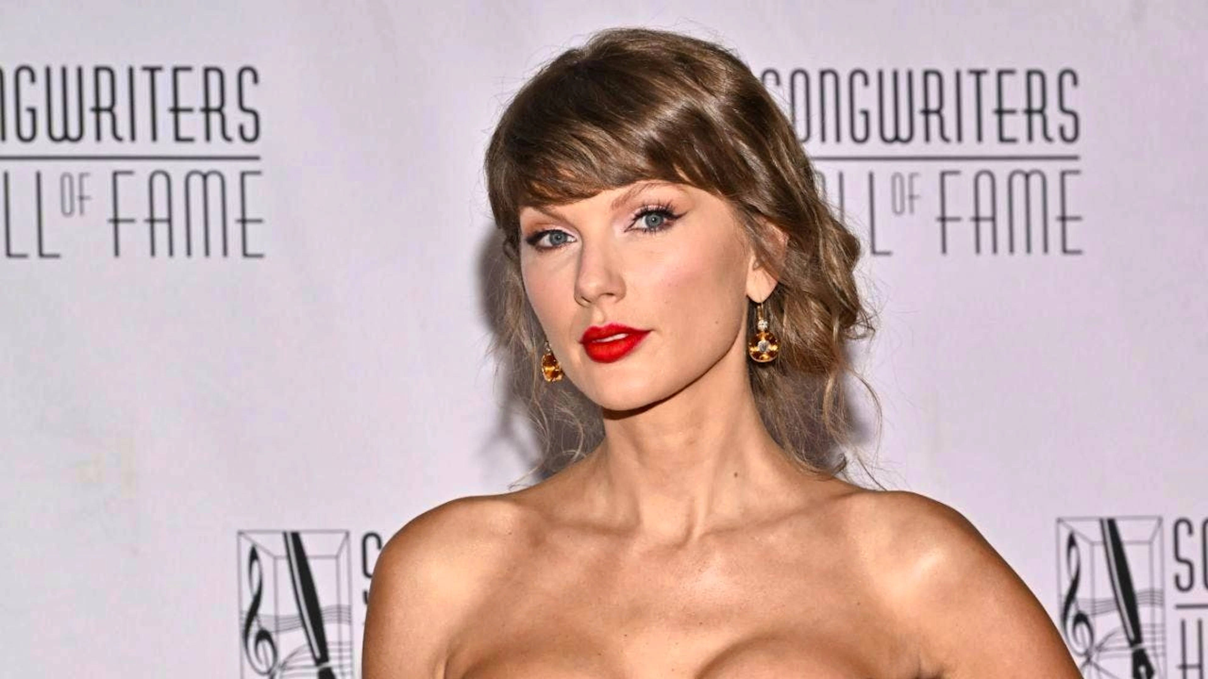 Taylor Swift at her induction into the Songwriters Hall of Fame in New York.