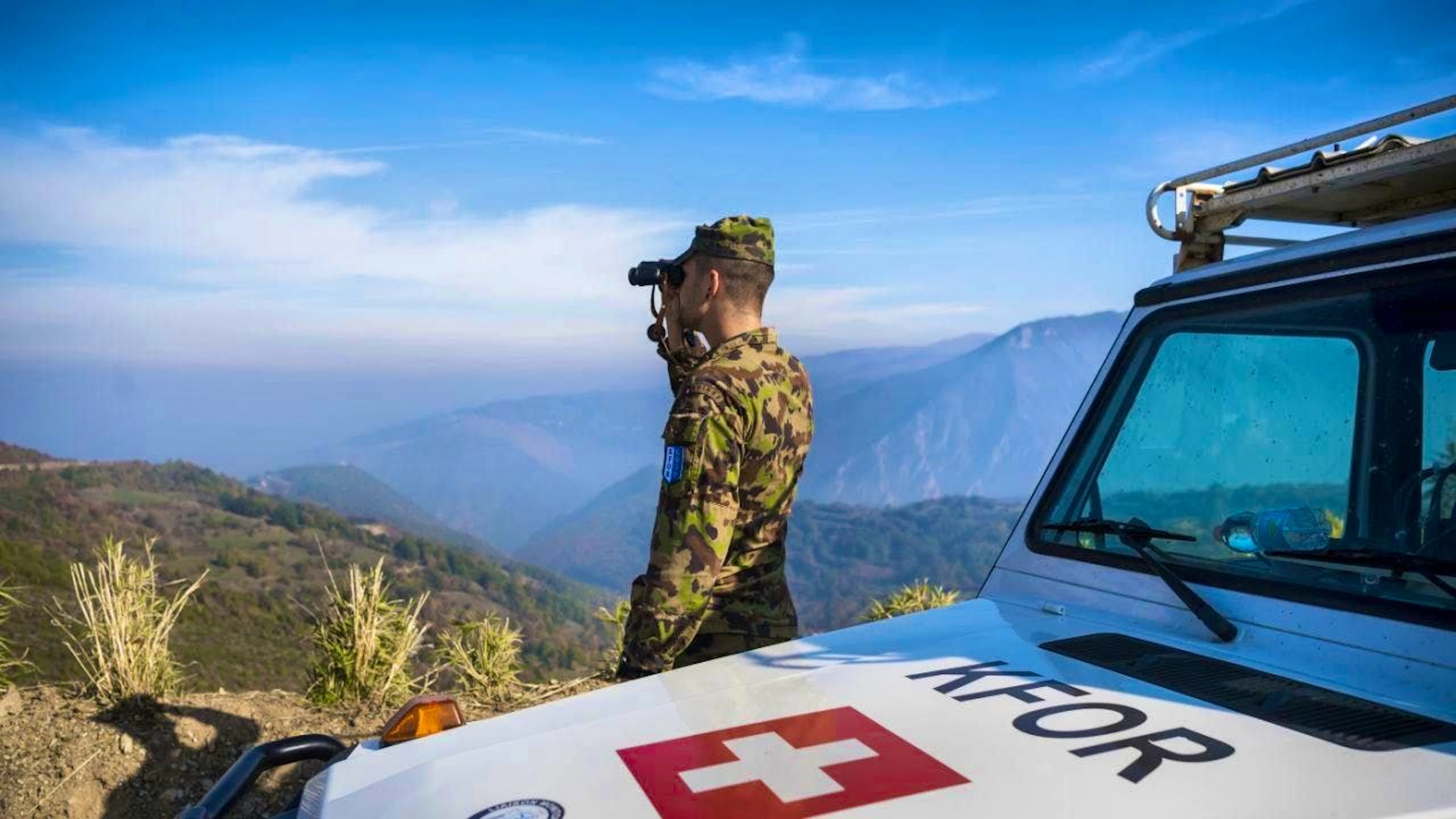 In Kosovo, the Swiss Army is carrying out its largest overseas mission to date. Between 195 and 215 Swiss nationals are supporting the stabilization of the region. (File photo)