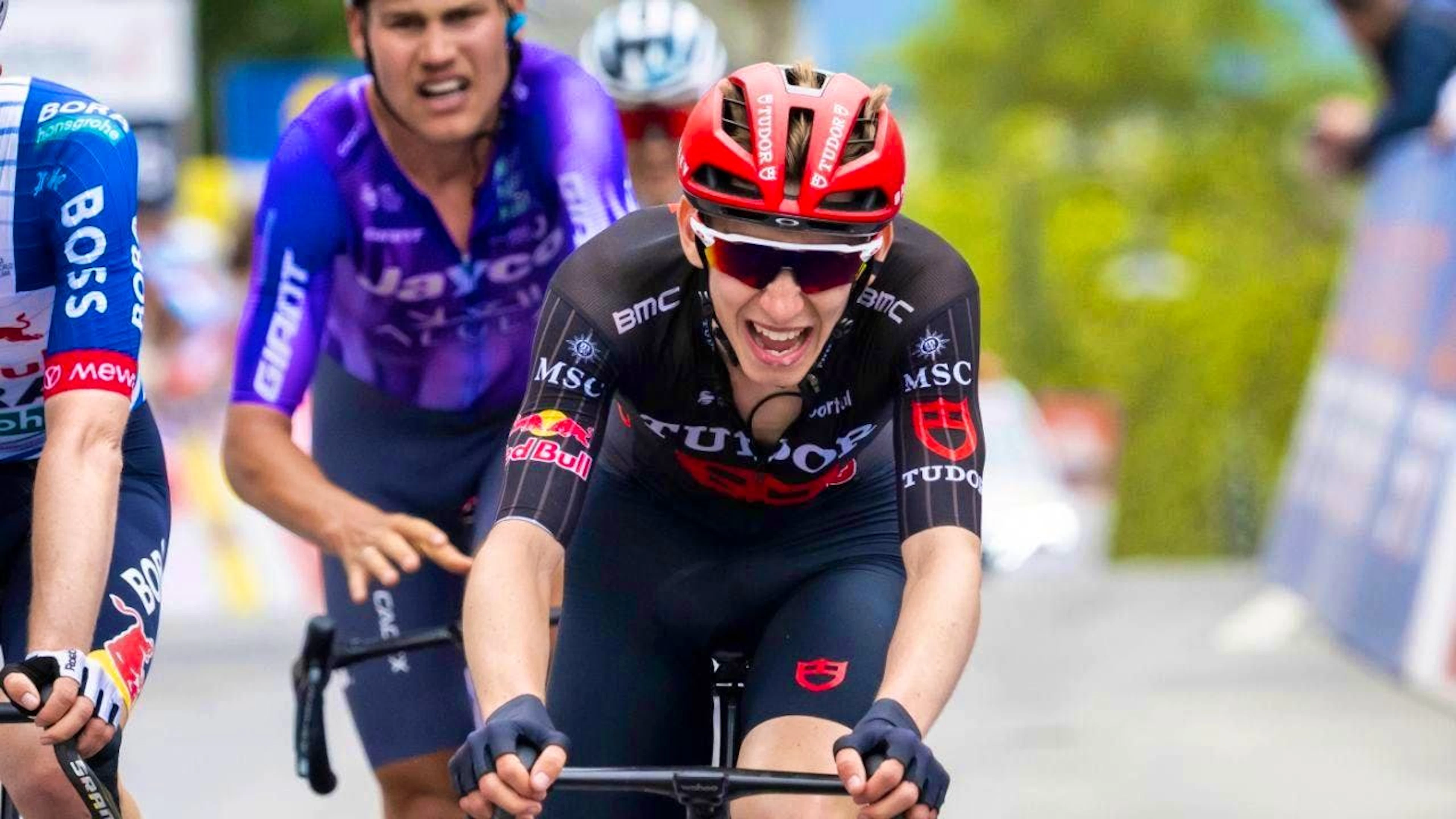 Yannis Voisard of Team Tudor finished sixth in the first mountain stage of the Tour Auvergne – Rhône-Alpes