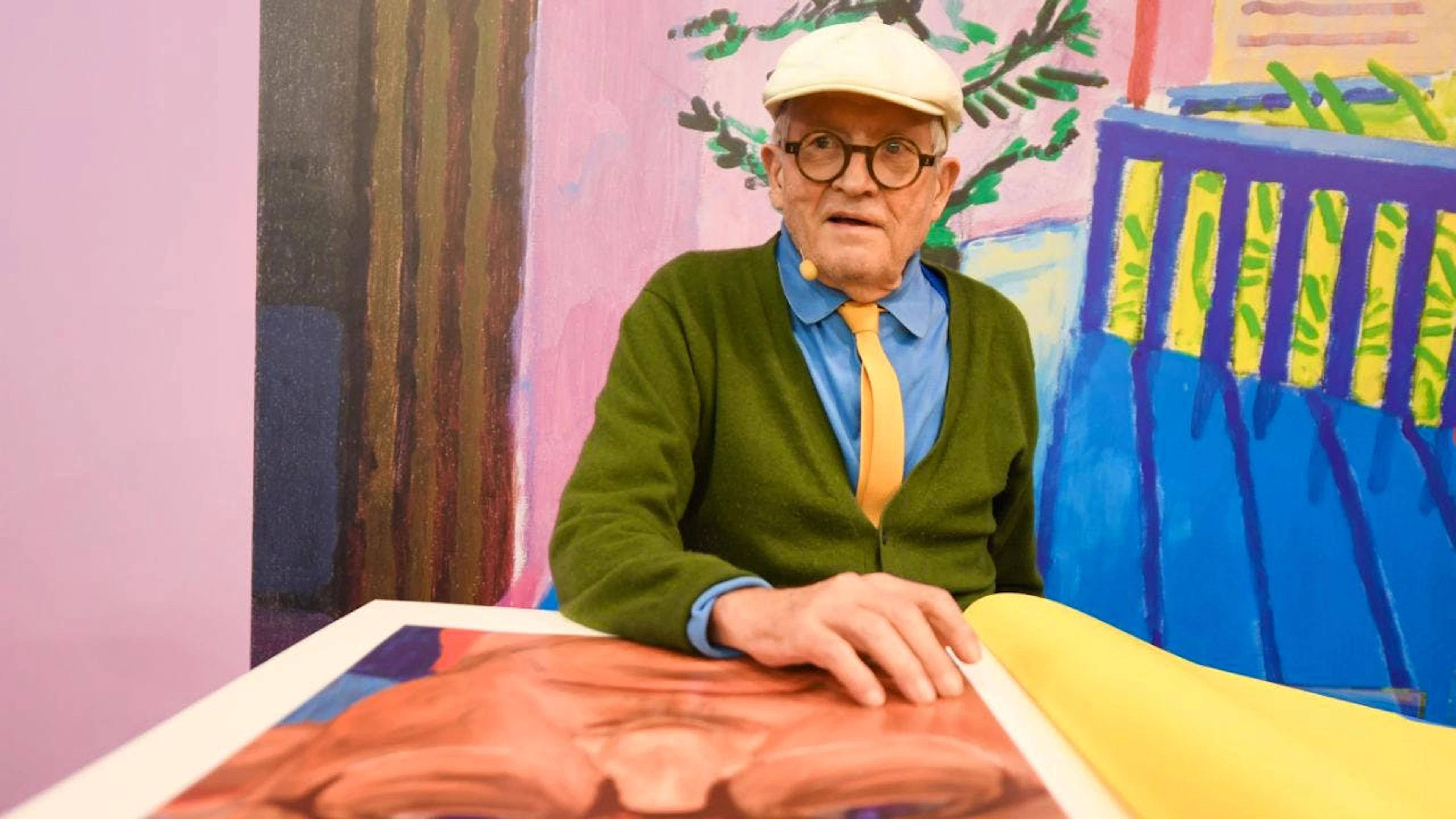 David Hockney nel 2016 alla Buchmesse di Francoforte. (foto d'archivio)