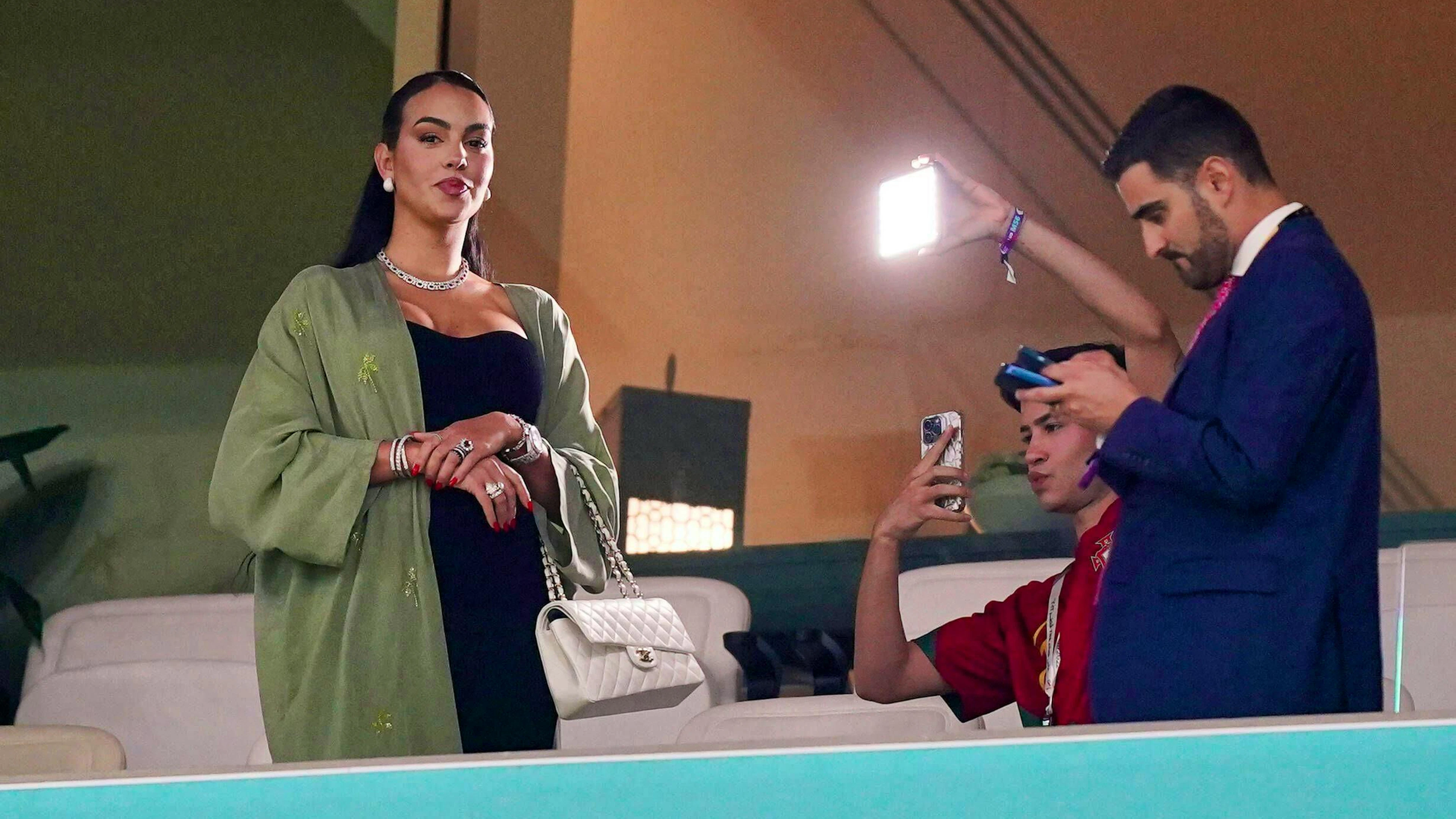 Georgina Rodriguez, Cristiano Ronaldo’s partner, at the 2022 World Cup.