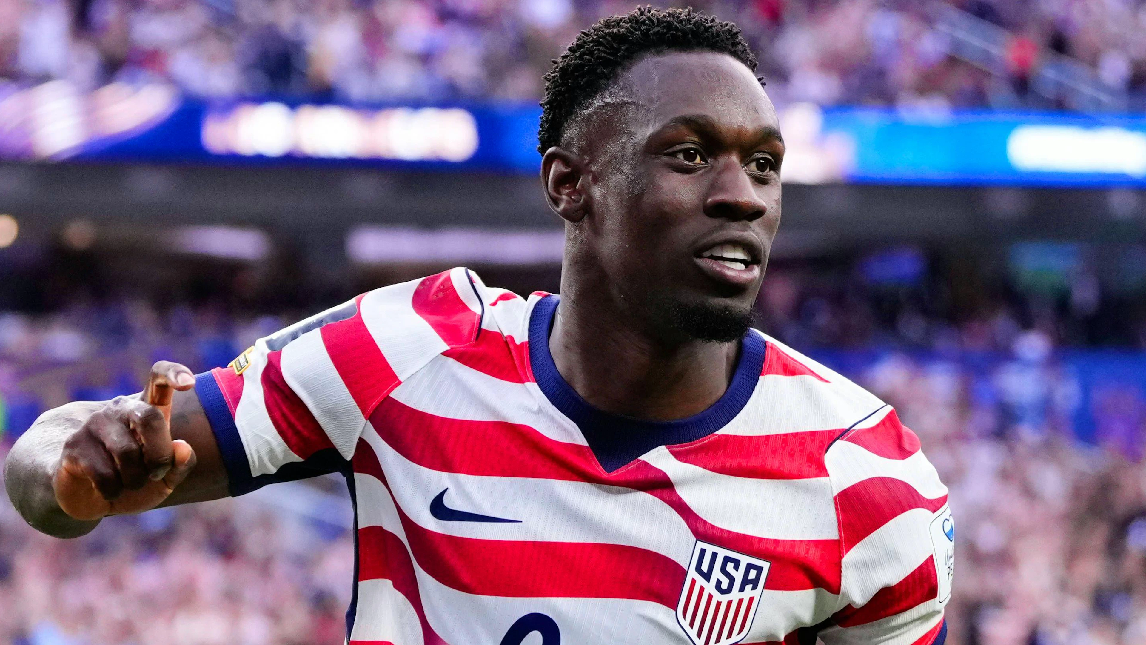 Folarin Balogun Doppeltorschütze gegen Paraguay.
