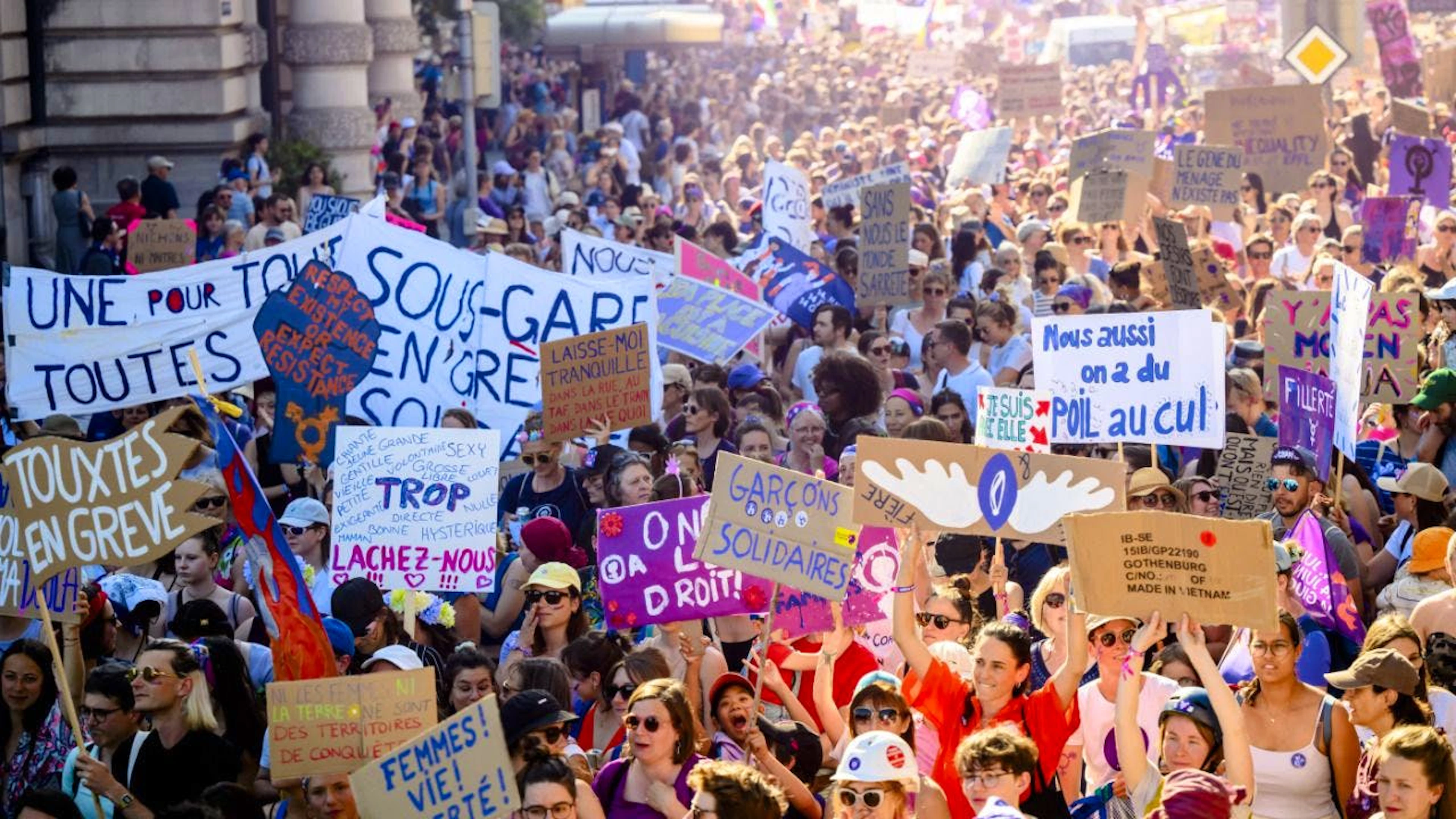 Les manifestations de la Grève féministes se déroulent traditionnellement le 14 juin. Ici, en 2023 à Lausanne (archives).