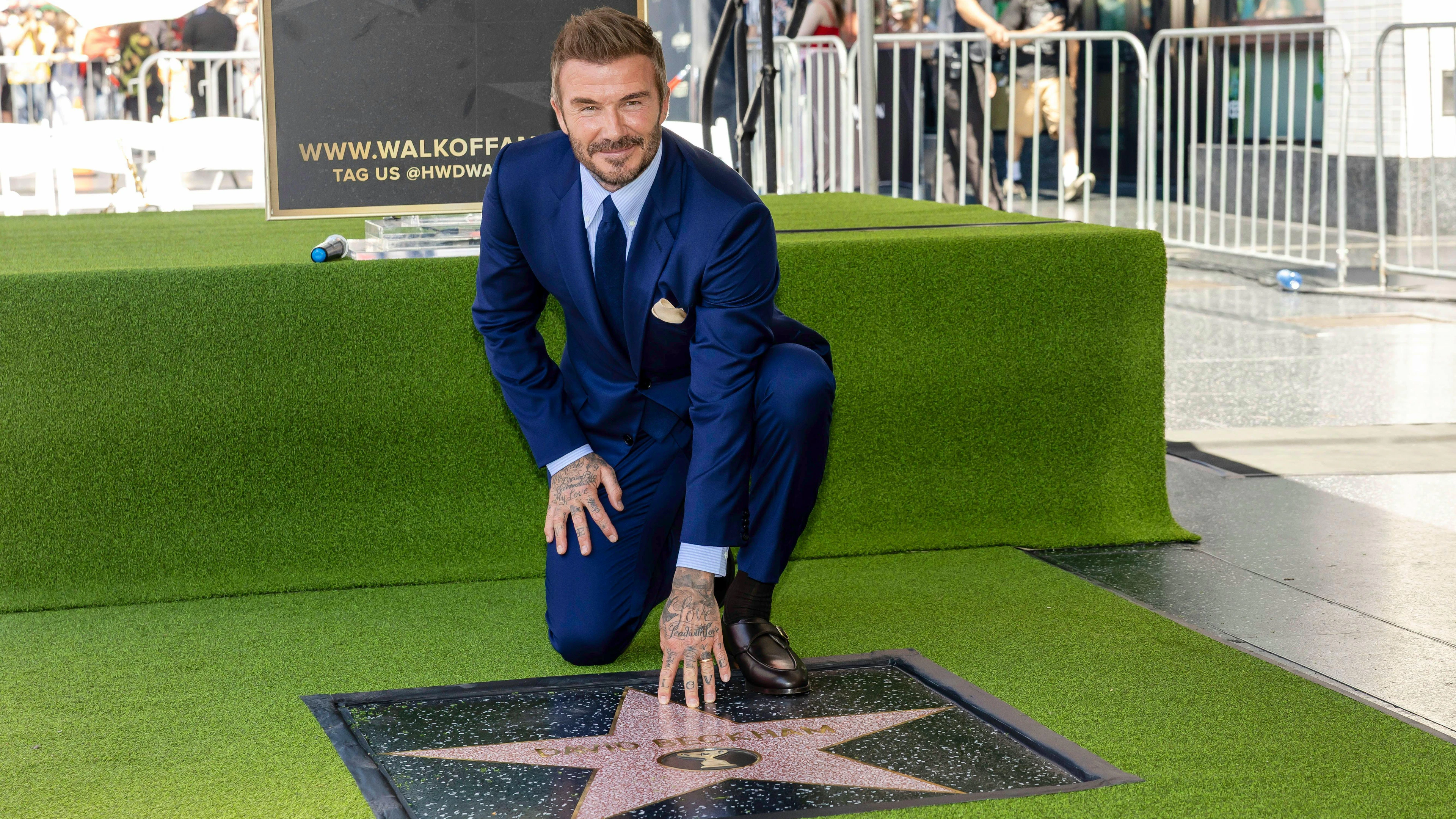 David Beckham a inauguré son étoile à Hollywood quelques heures avant le coup d'envoi d'Etats-Unis-Paraguay.