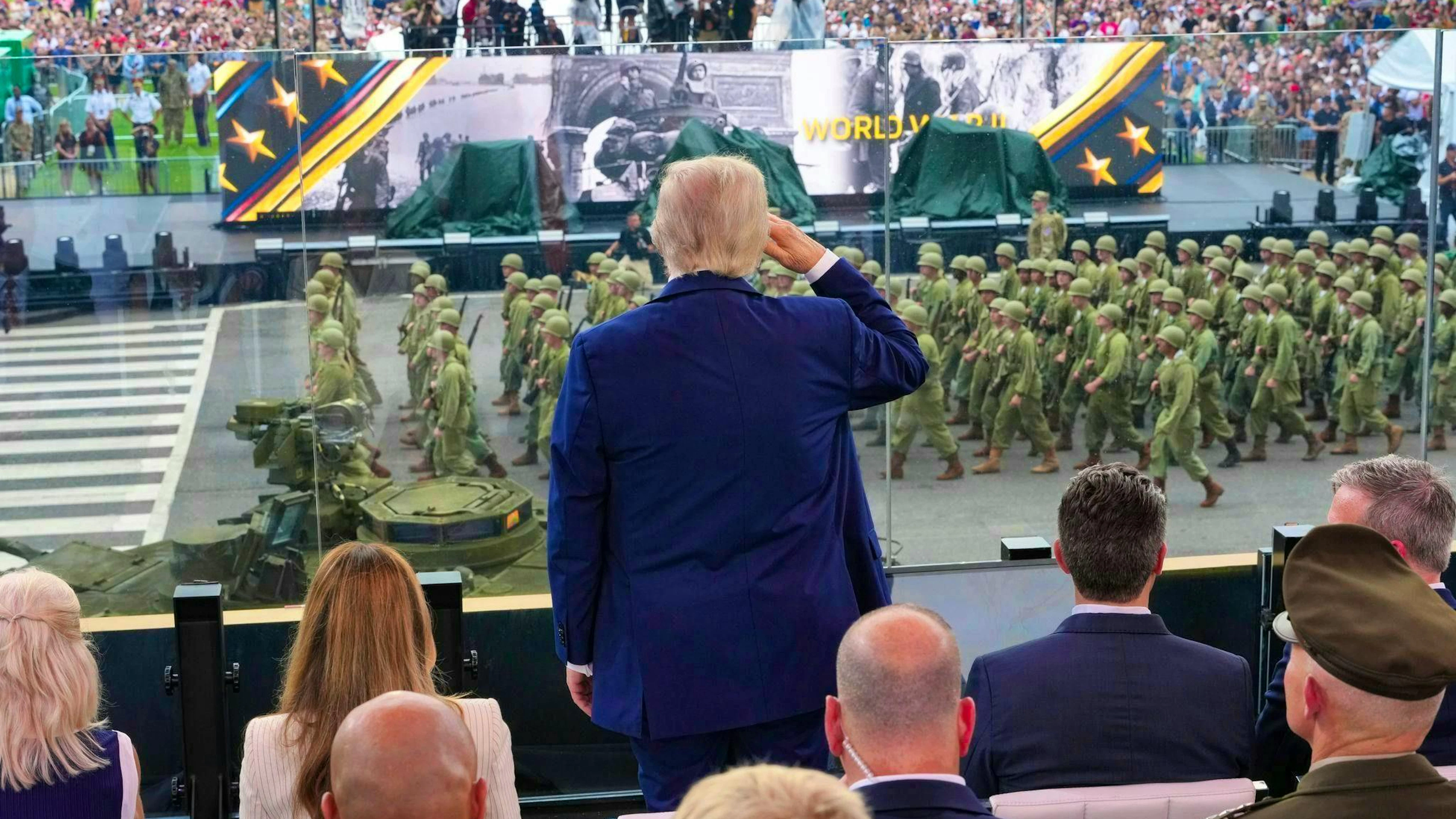 On his 79th birthday, Trump watched a military parade in Washington. (File photo)