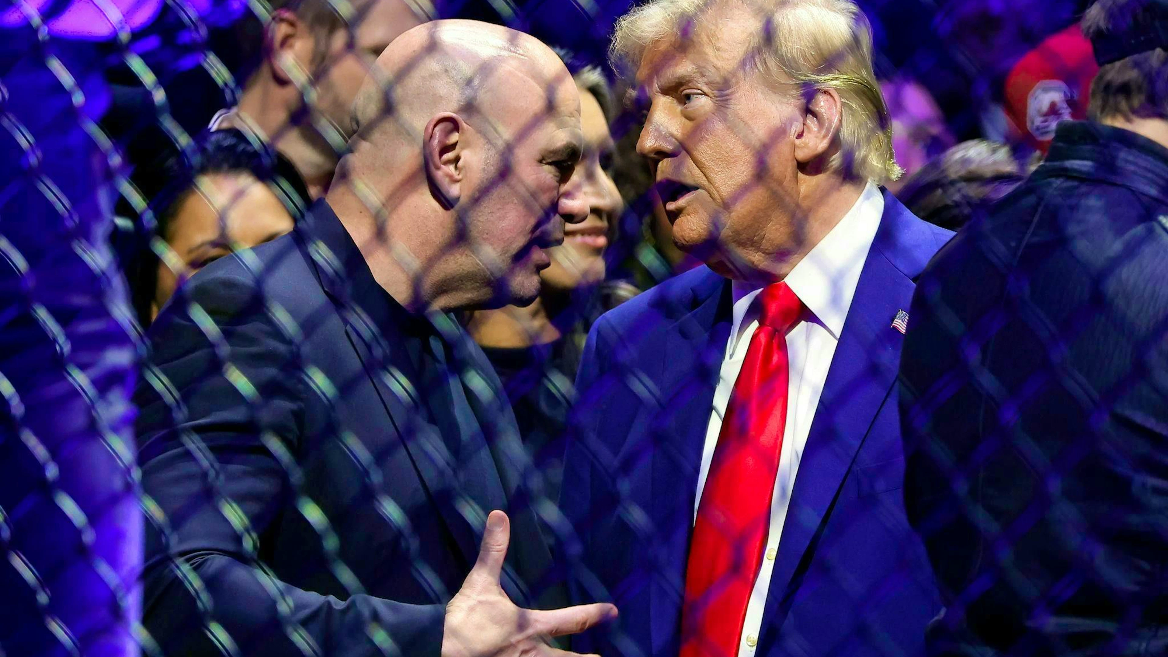 UFC boss Dana White (left) is an ardent supporter of the U.S. president. (File photo)