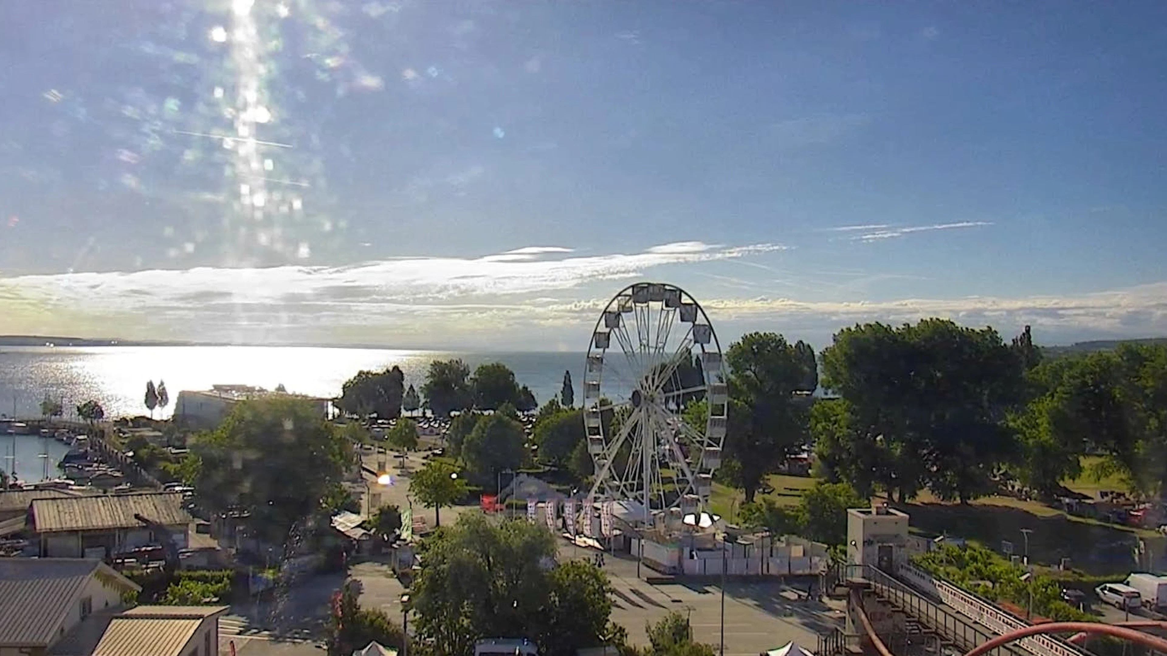 In Kreuzlingen und Konstanz läuft derzeit ein Grosseinsatz der Polizei (Webcambild vom Gelände).