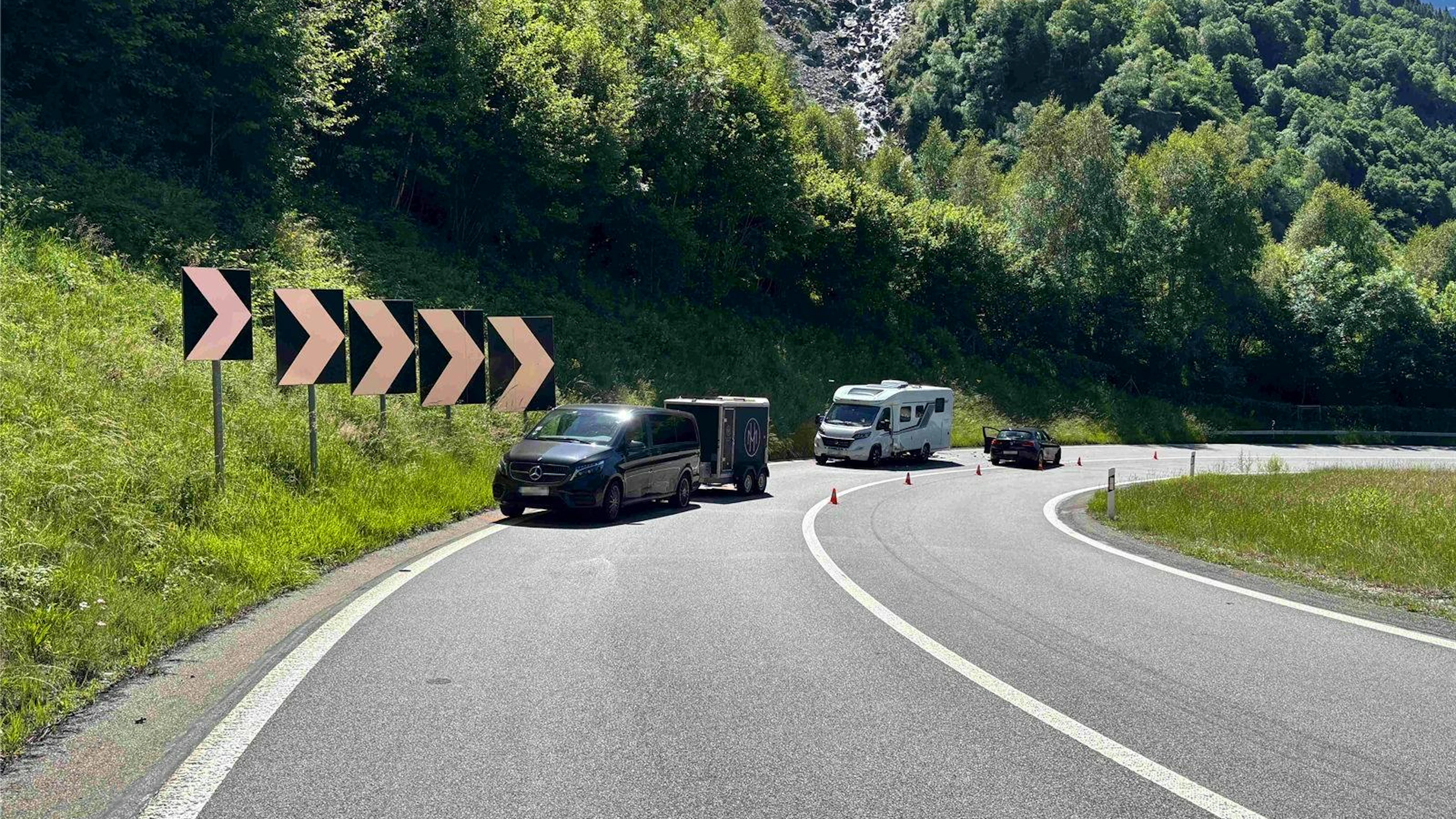 Una foto dal luogo dell'incidente.