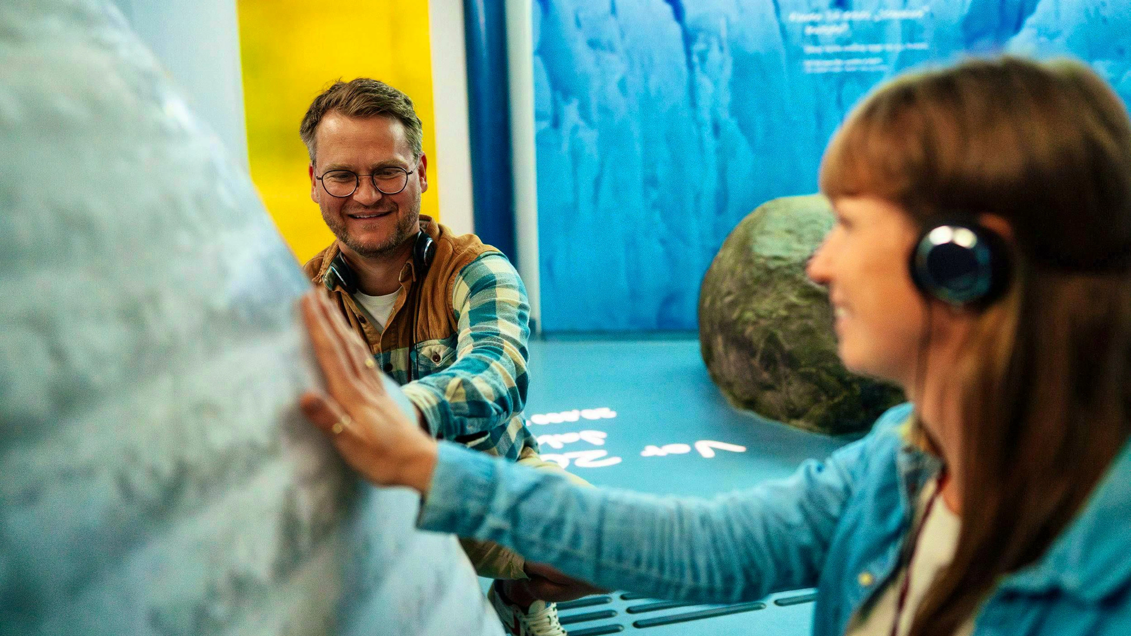 Au plus près du glacier de l’ère glaciaire dans le cadre de l’exposition immersive.