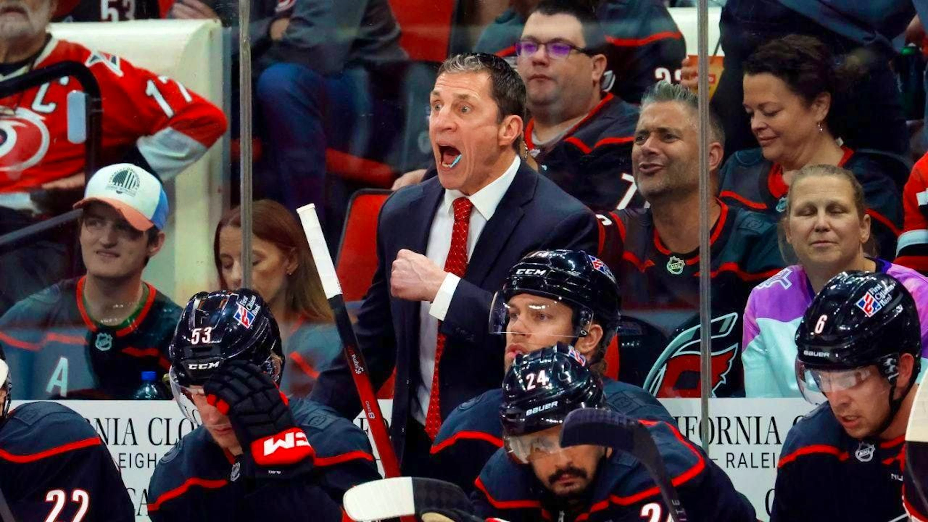 Coach Rod Brind'Amour leads his team to victory