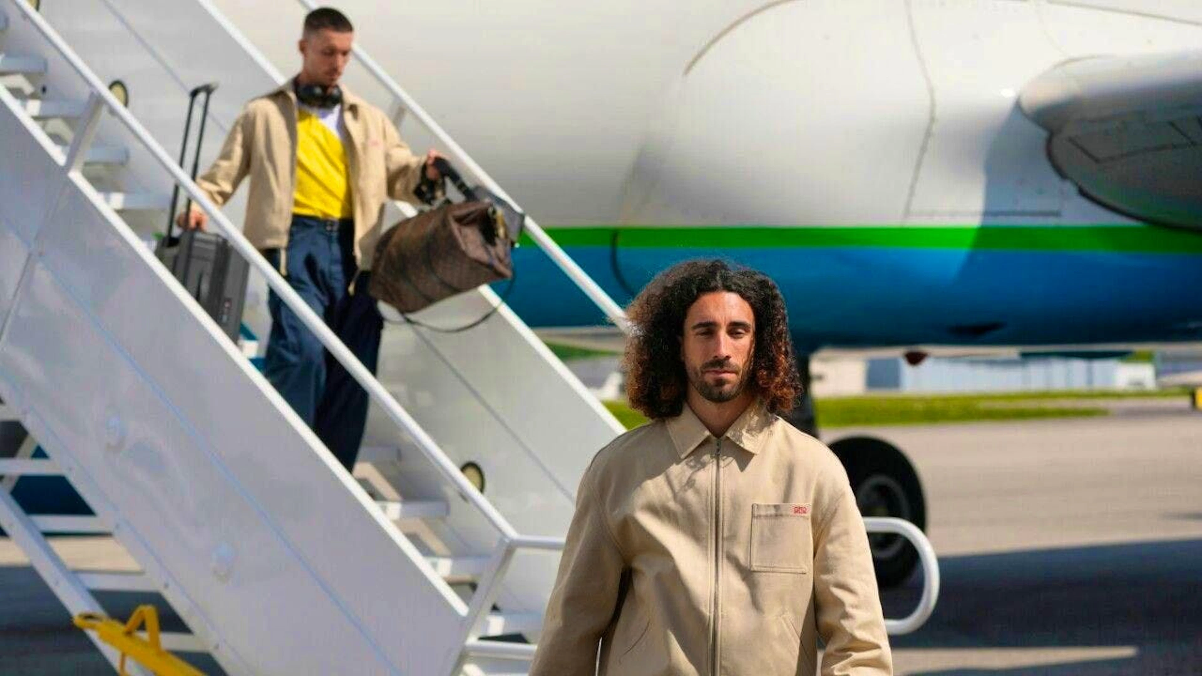 Will soon be stepping off the plane as a Real Madrid player: Marc Cucurella