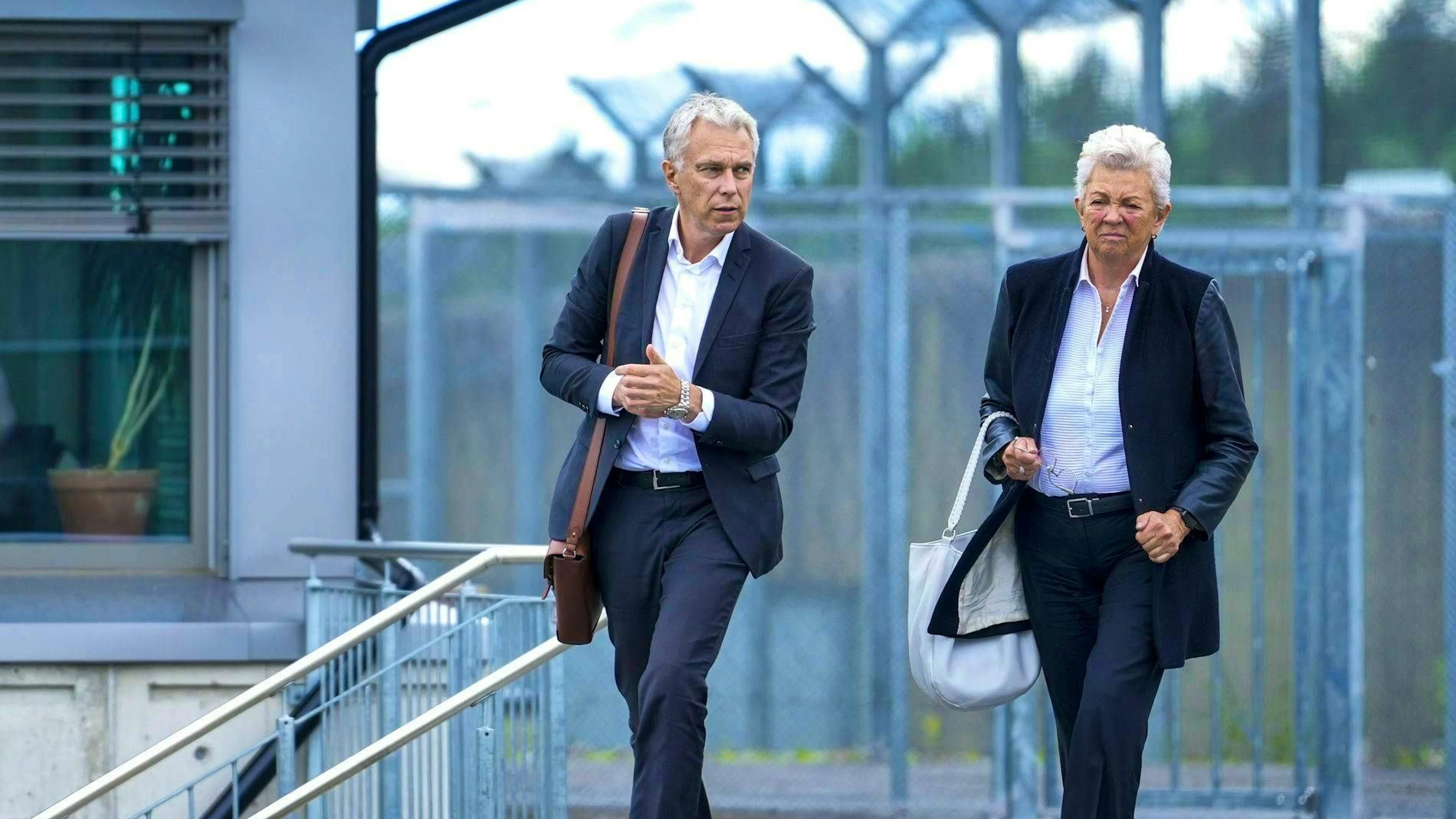 Høiby’s attorneys, Petar Sekulic (left) and Ellen Holager Andenaes, following his sentencing to four years in prison.