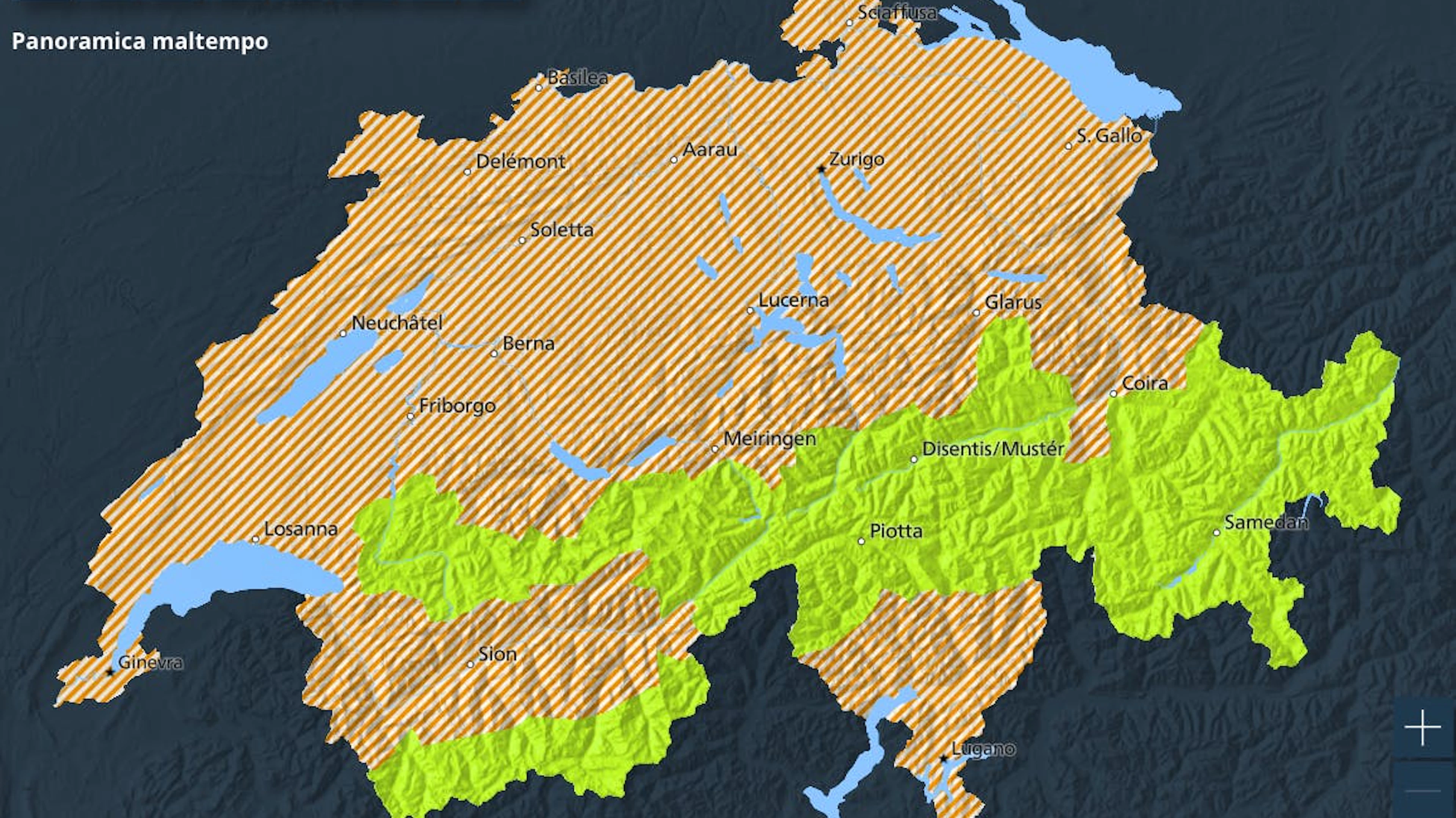 L'allerta canicola sarà valido per quasi tutto il territorio svizzero