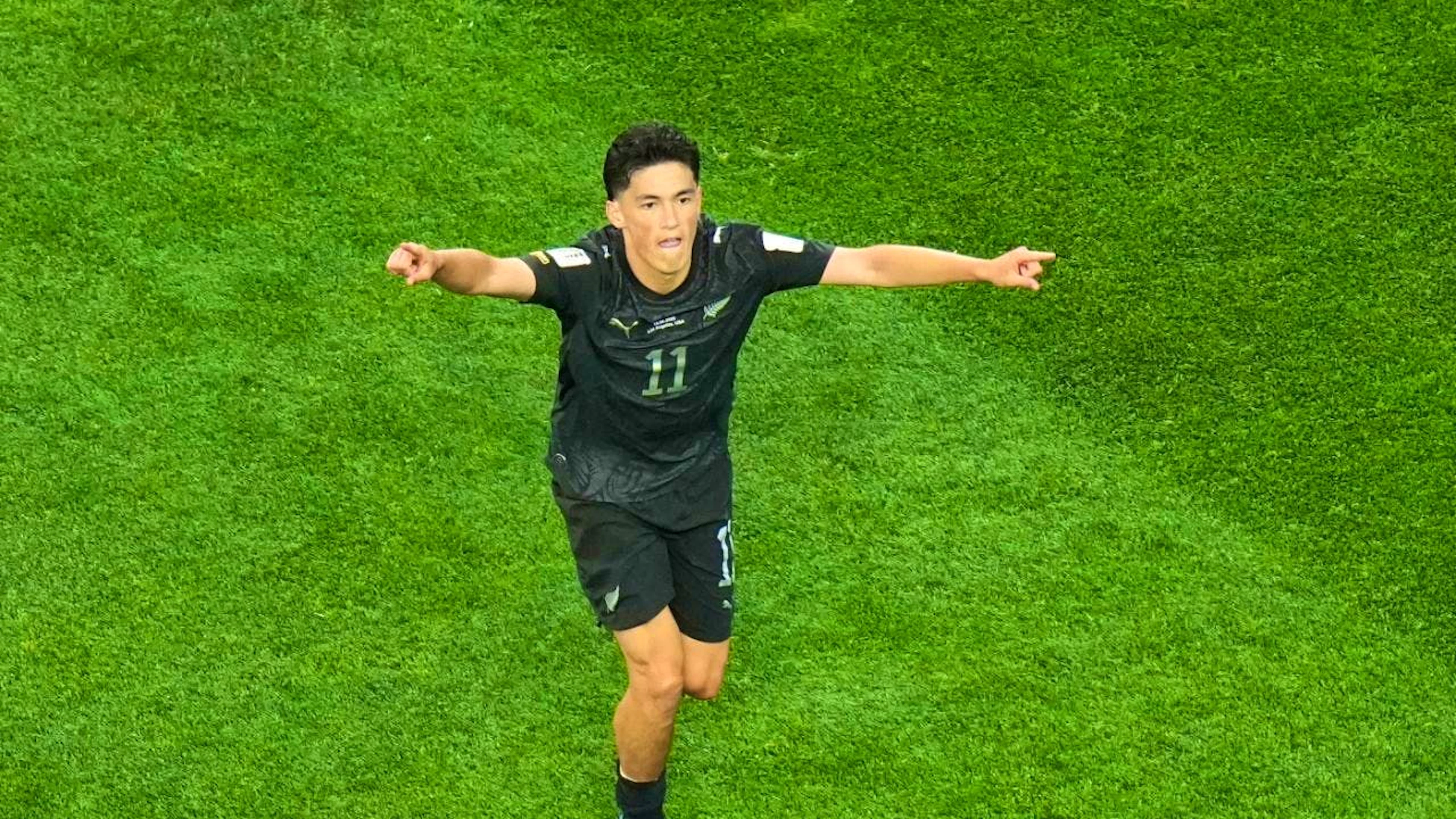 New Zealand's Elijah Just stood out as a two-goal scorer in the draw against Iran.