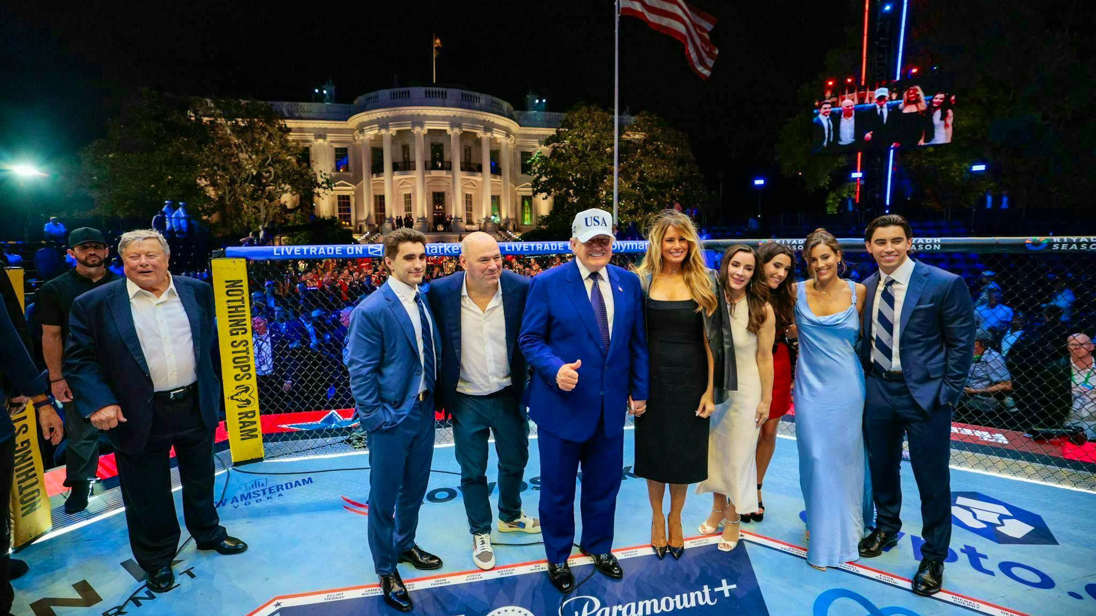 On Trump’s 80th birthday, cage fights took place on the South Lawn of the White House. (File photo)