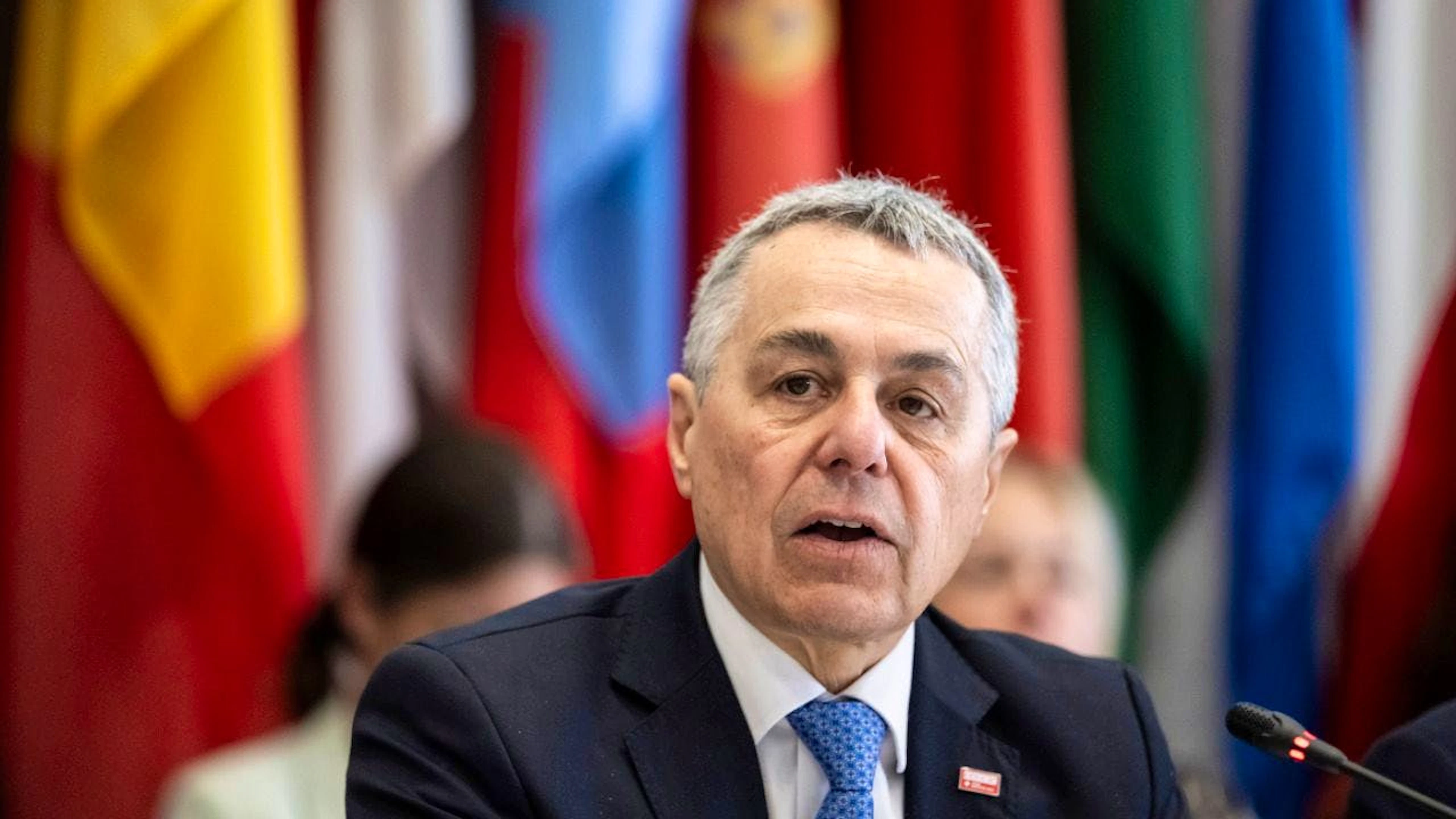 Aussenminister Ignazio Cassis eröffnet in Wien mit einer Rede die Sicherheitskonferenz der OSZE.
