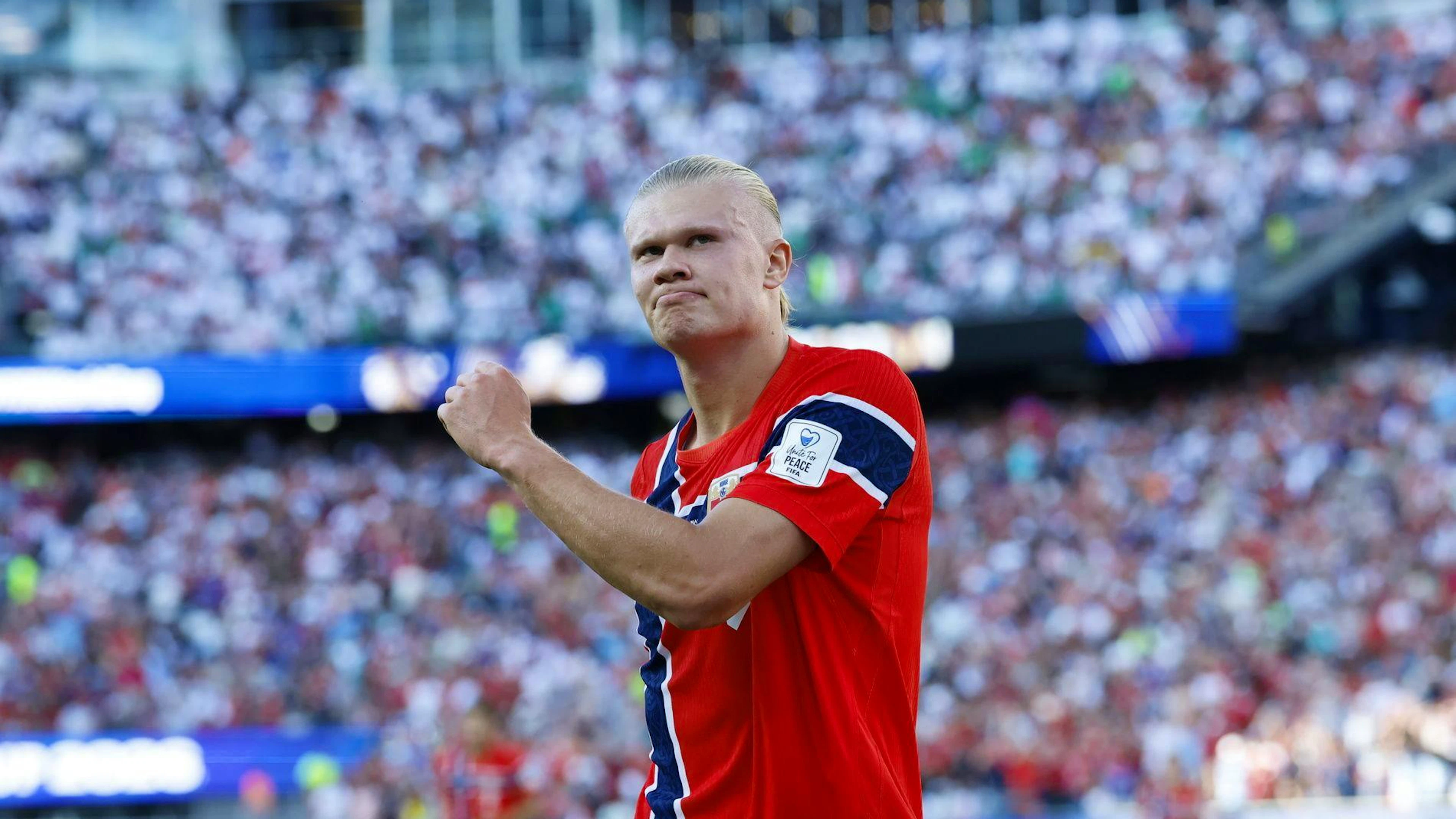 Erling Haaland subito in rete anche ai Mondiali.