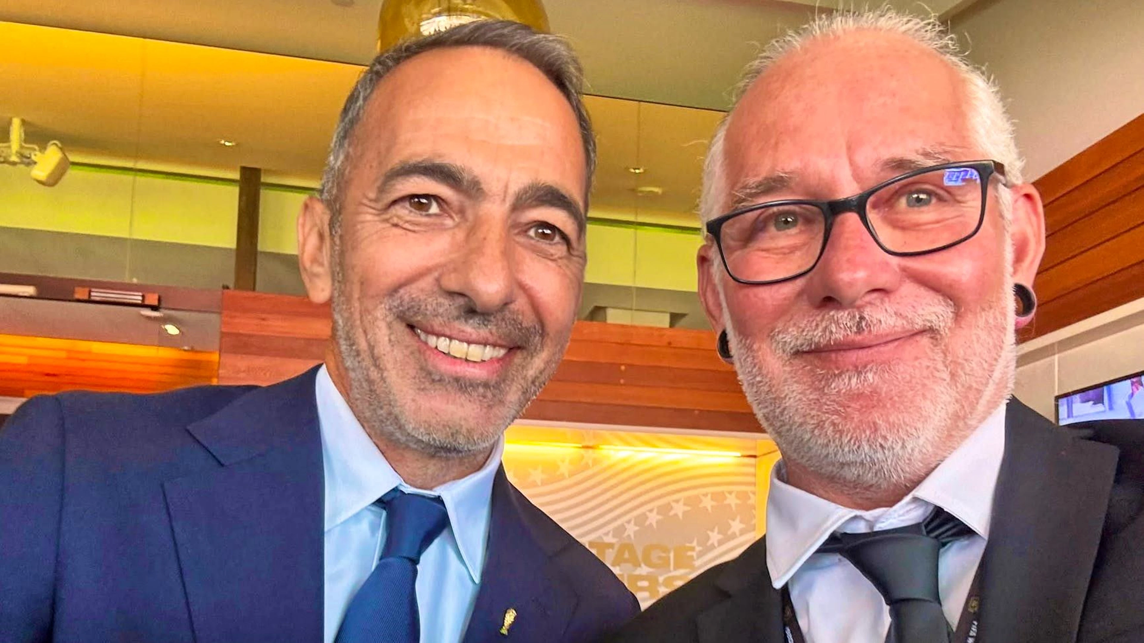 Yvan Quentin also ran into Youri Djorkaeff.