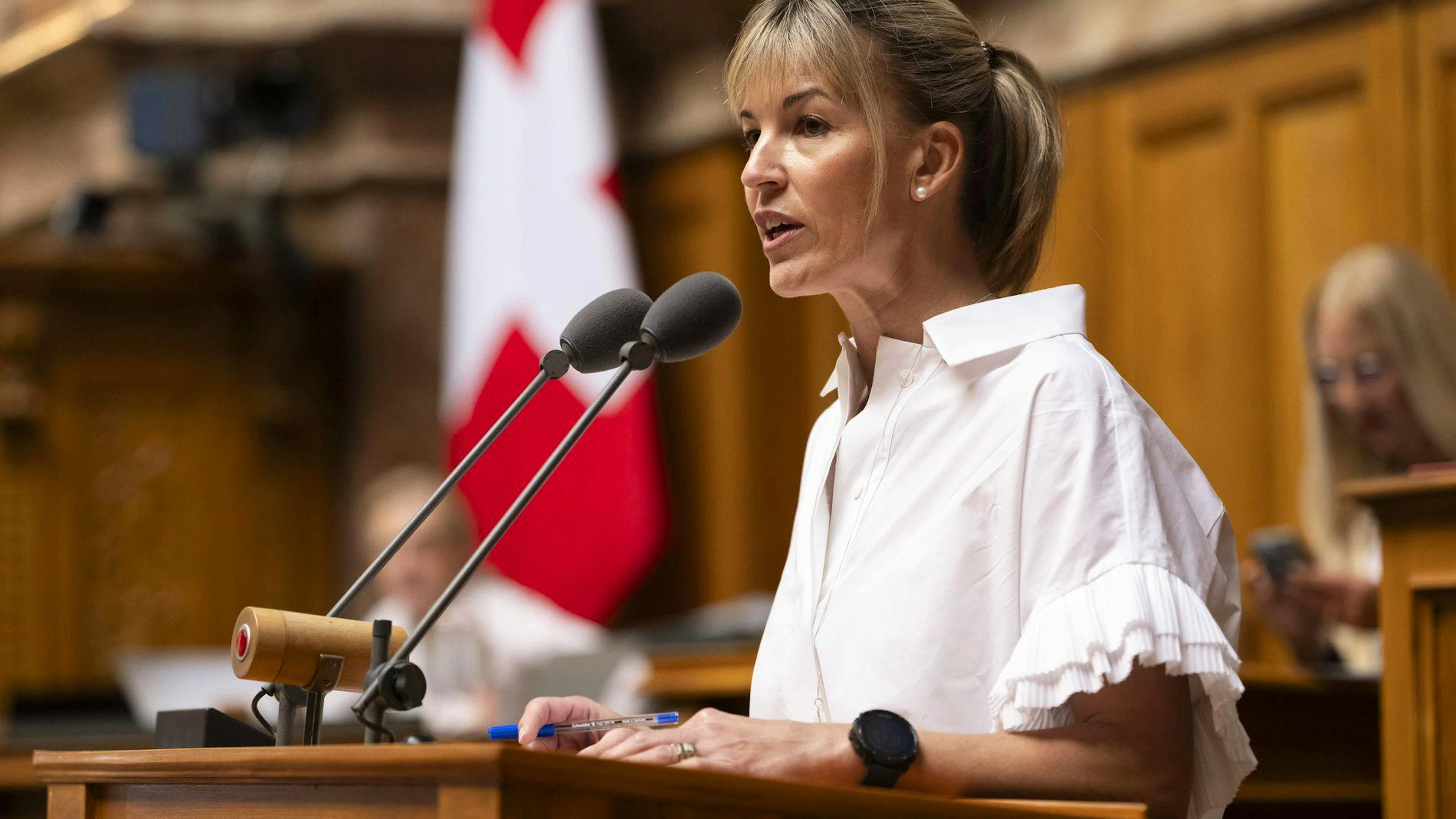 Die Thurgauer SVP-Nationalrätin Diana Gutjahr bekämpfte erfolgreich die Lohnabgaben.