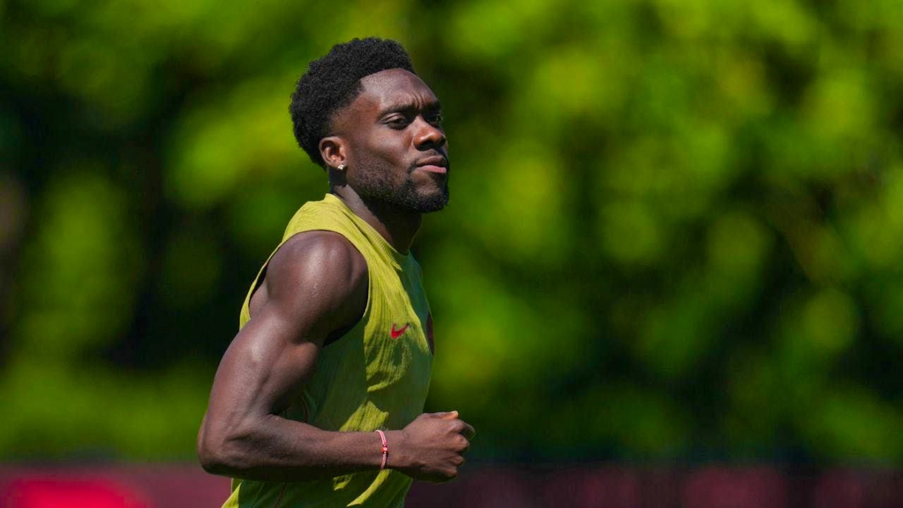 Alphonso Davies was able to train with the team in Vancouver