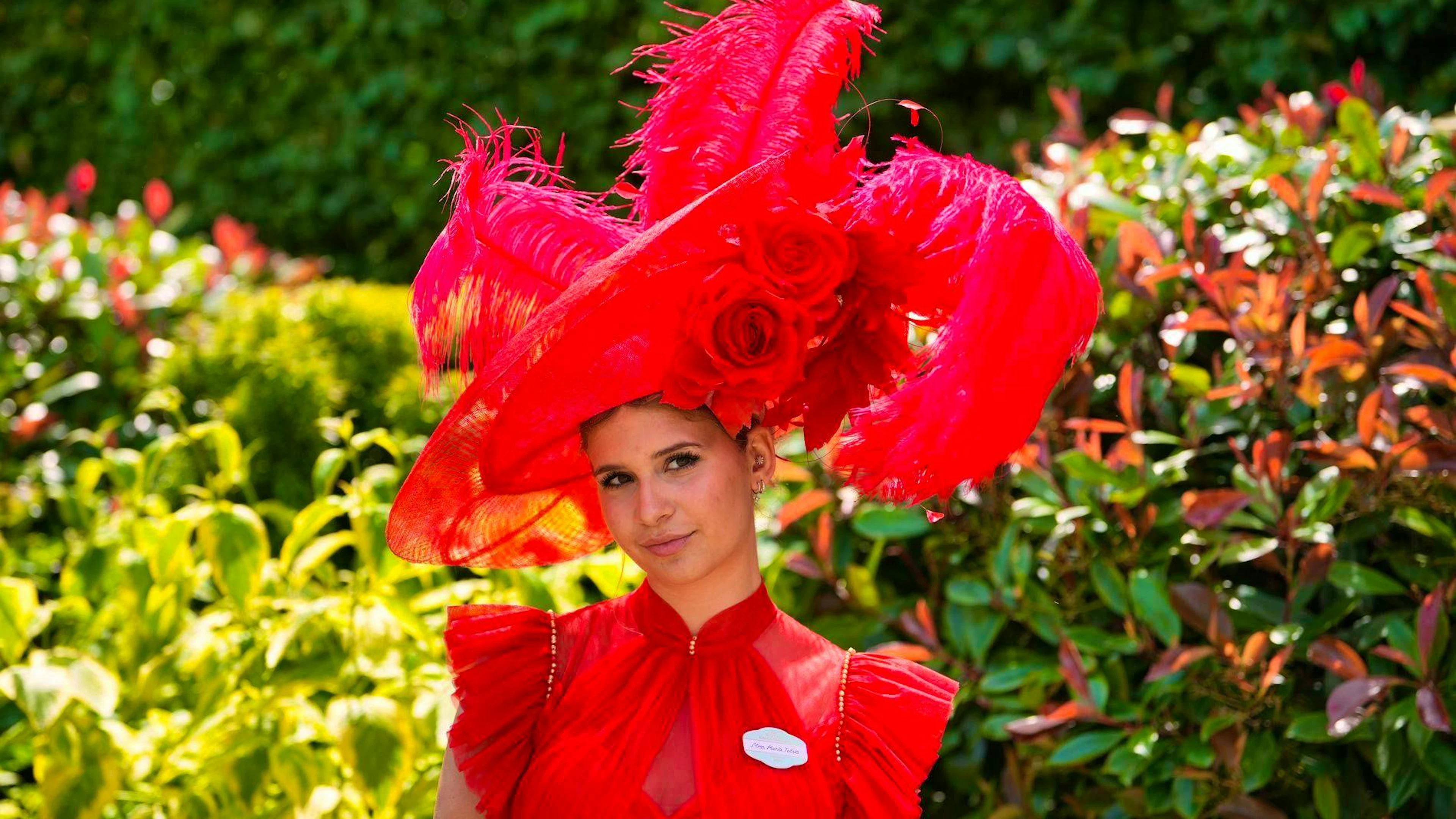 Maria Tutus, visitatrice di Ascot, ama i motivi floreali. 