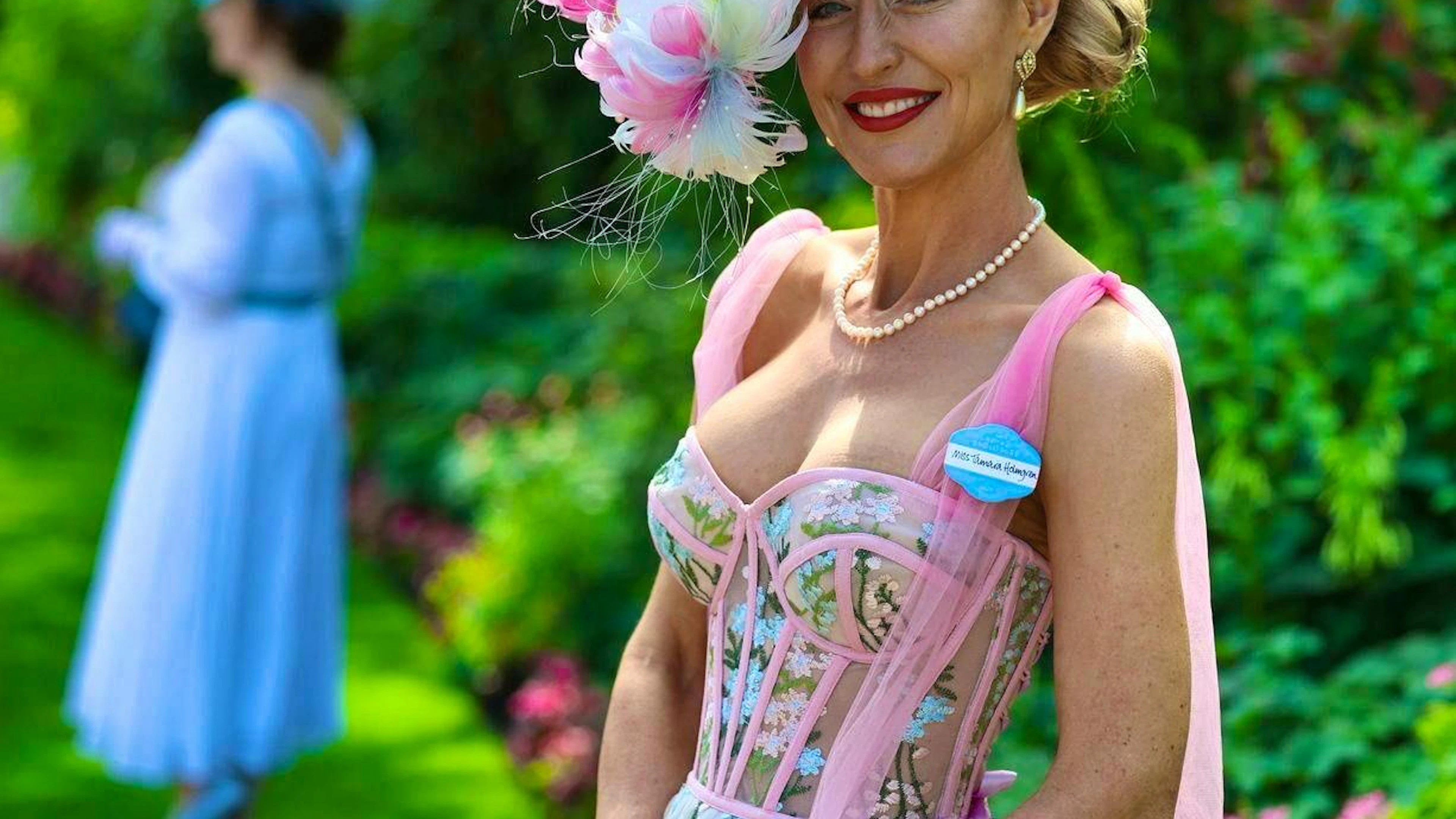 Anche in questo look pastello si vede molto rosa. 